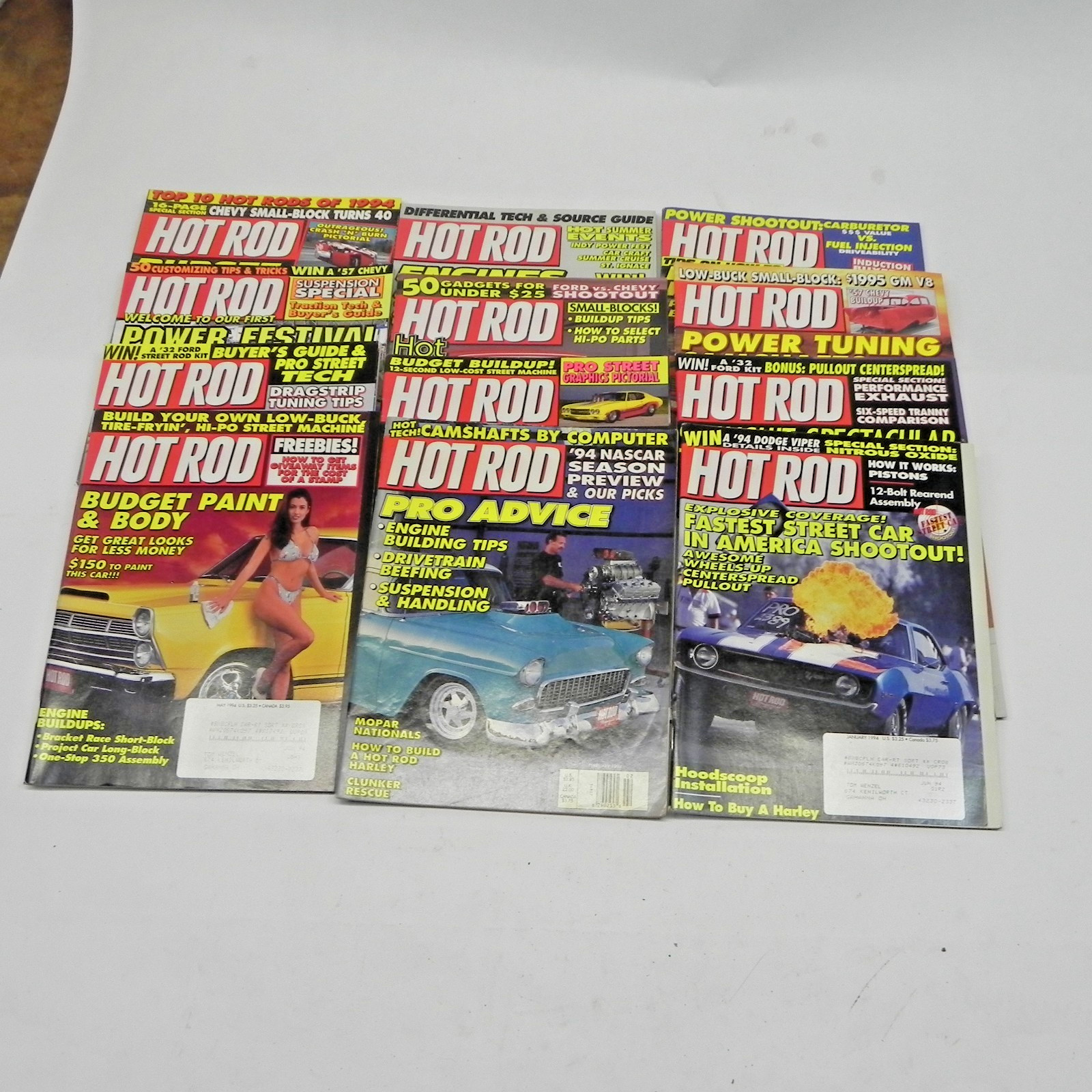 1994 HOT ROD MAGAZINE 12 ISSUES FULL COMPLETE YEAR RACING CARS MUSCLE CUSTOM 1994 HOT ROD MAGAZINE 12 ISSUES FULL COMPLETE YEAR RACING CARS MUSCLE CUSTOM
