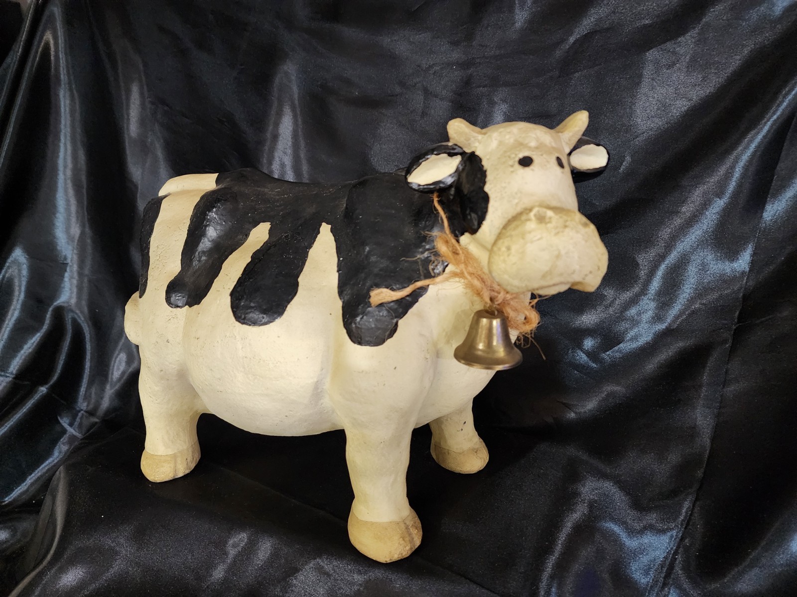 LARGE 14” Vintage COW Folk Art Figural Farm Animal HAND PAINTED LARGE 14” Vintage COW Folk Art Figural Farm Animal HAND PAINTED
