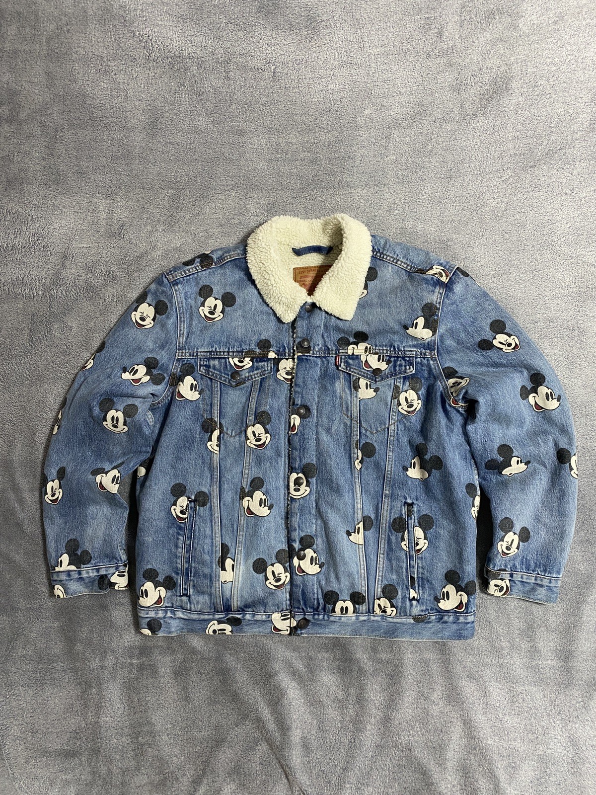 Levi’s x Mickey Mouse Sherpa Jacket Disney Collaboration Vintage Denim Lined L