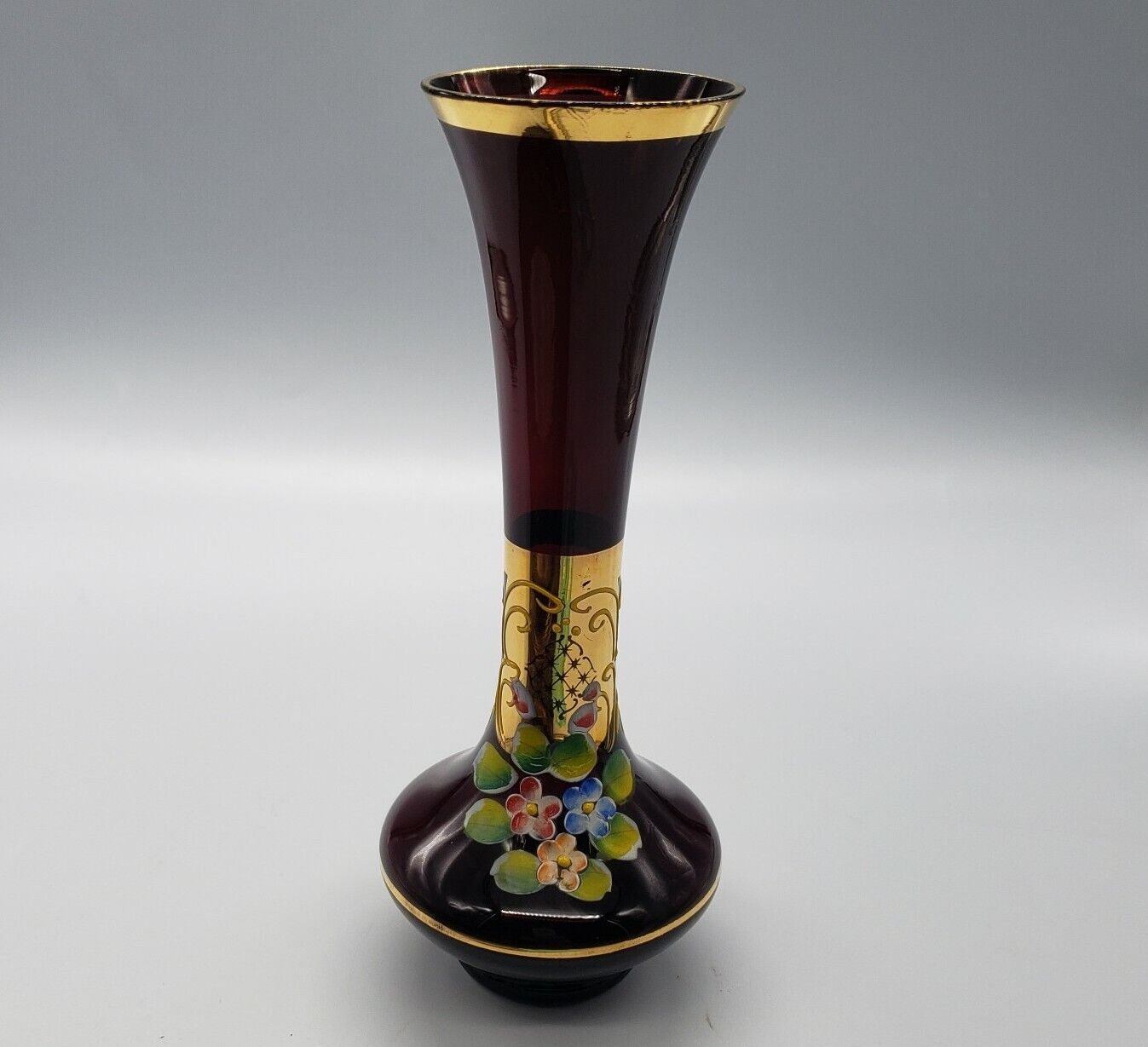 Vintage Nasco Purple/Amethyst Glass Bud Vase 8\