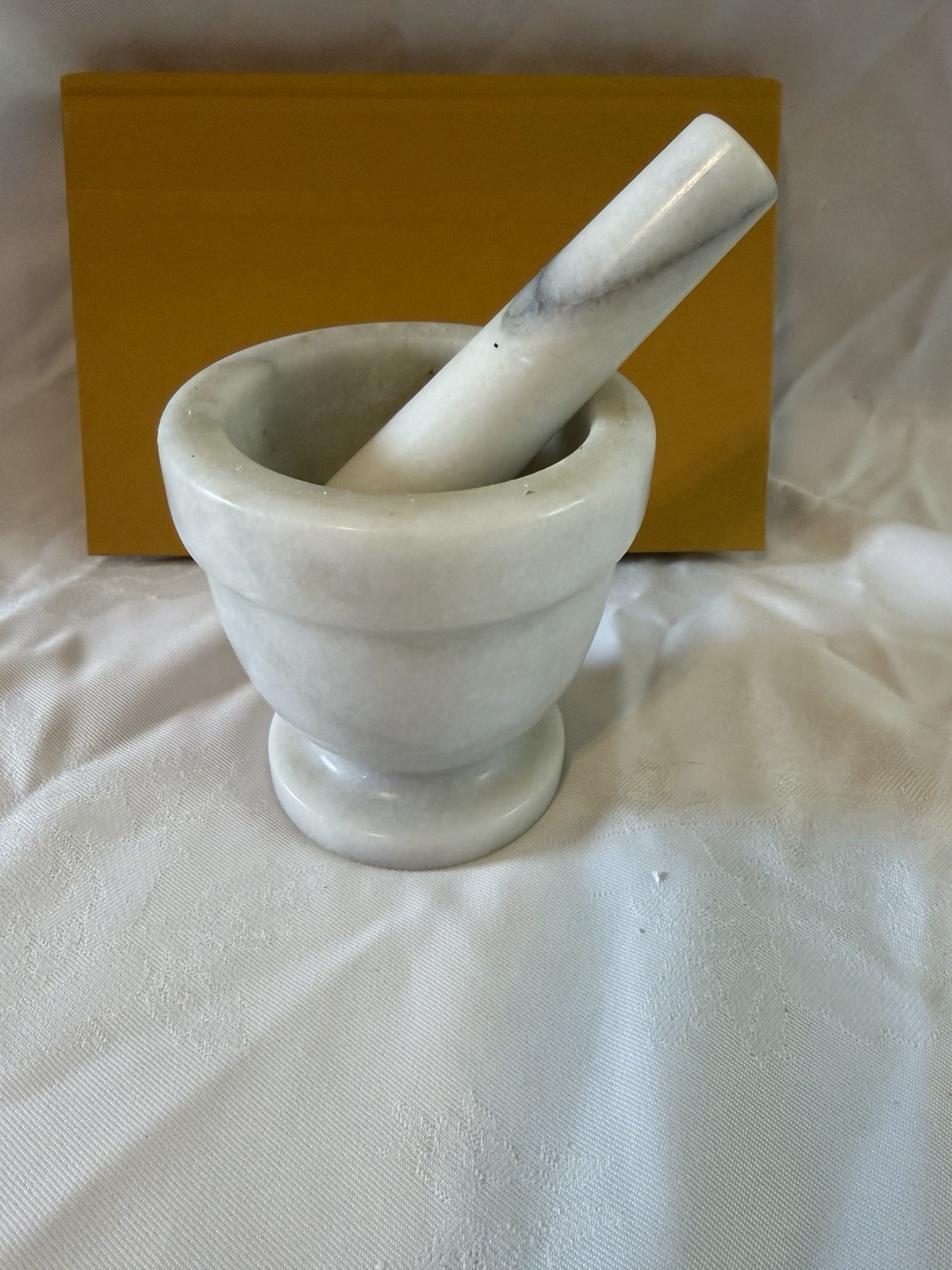 Vintage Italian Marble Mortar and Pestle 4 In x 4 In 1960\'s Vintage Italian Marble Mortar and Pestle 4 In x 4 In 1960\'s
