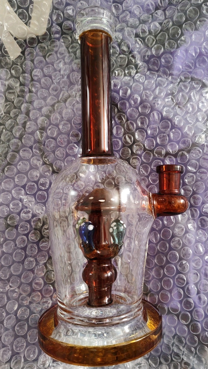 9.5 Inch Glass Bong Mushroom Design 9.5 Inch Glass Bong Mushroom Design