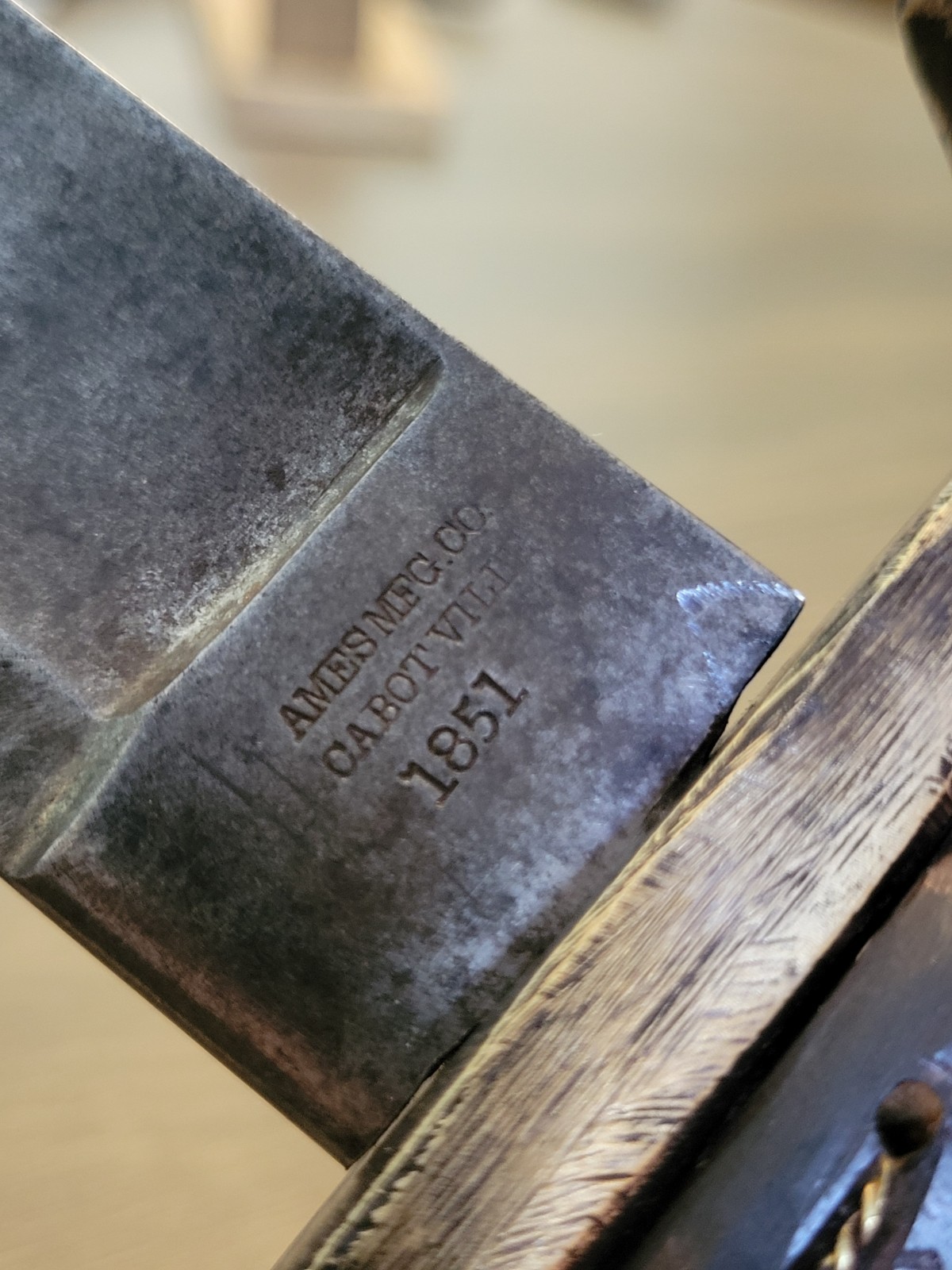 Ames Mfg. Co.Cabotville 1851 Short Sword/Bowie Knife-Philip Adams Ames Mfg. Co.Cabotville 1851 Short Sword/Bowie Knife-Philip Adams