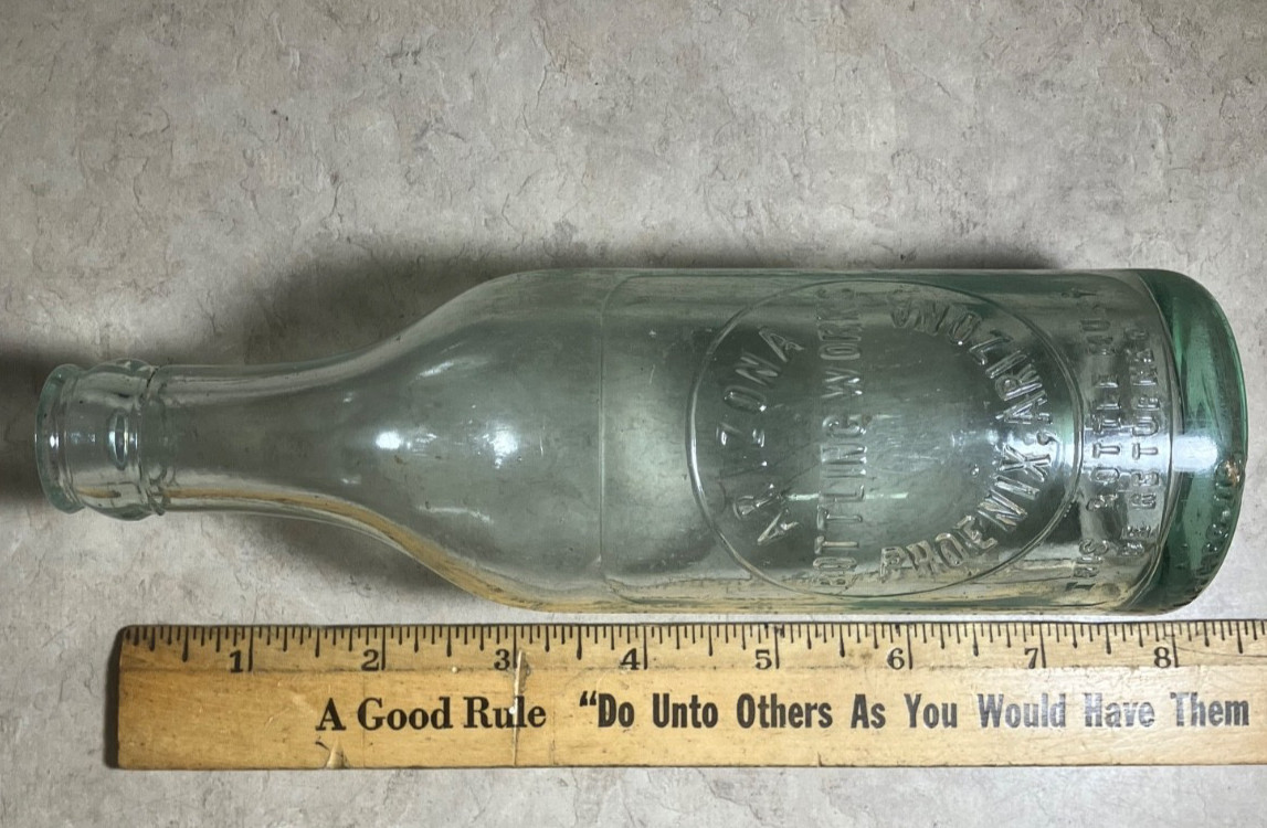 From estate-Antique Embossed Arizona Bottling Works-Phoenix, Arizona soda bottle From estate-Antique Embossed Arizona Bottling Works-Phoenix, Arizona soda bottle