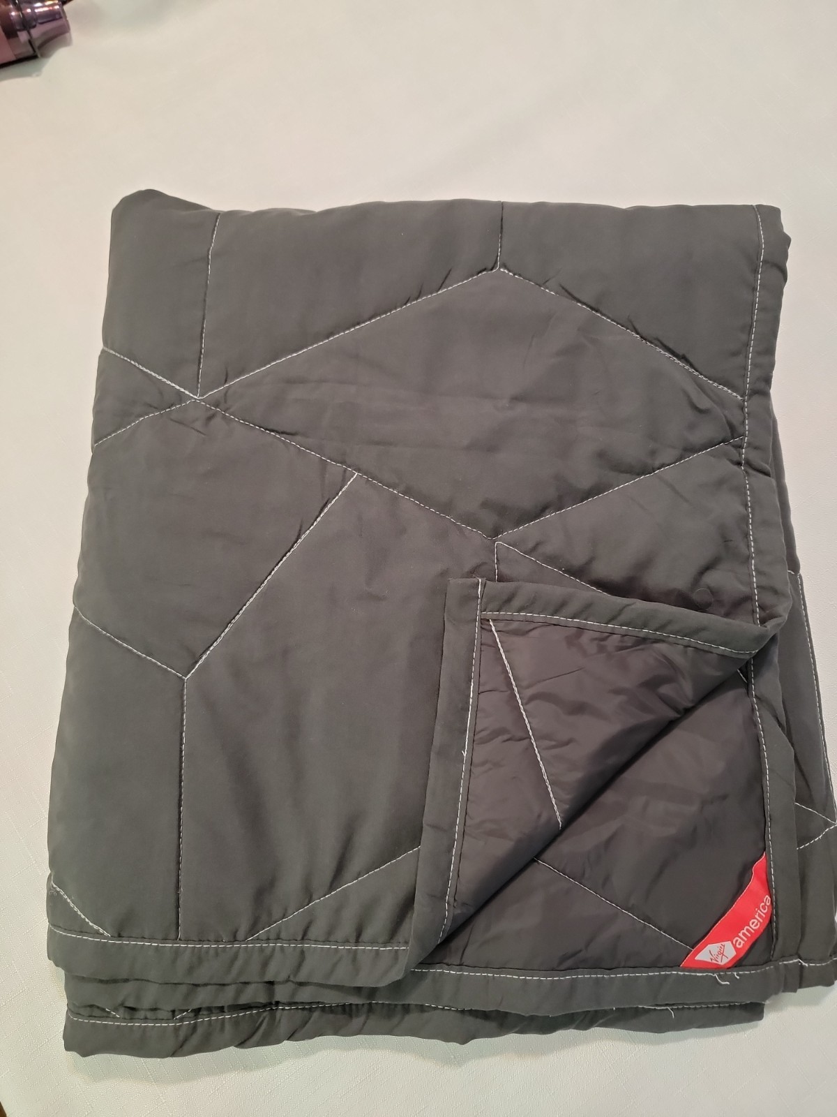 Virgin America First Class Comforter Throw Personal Blanket 62