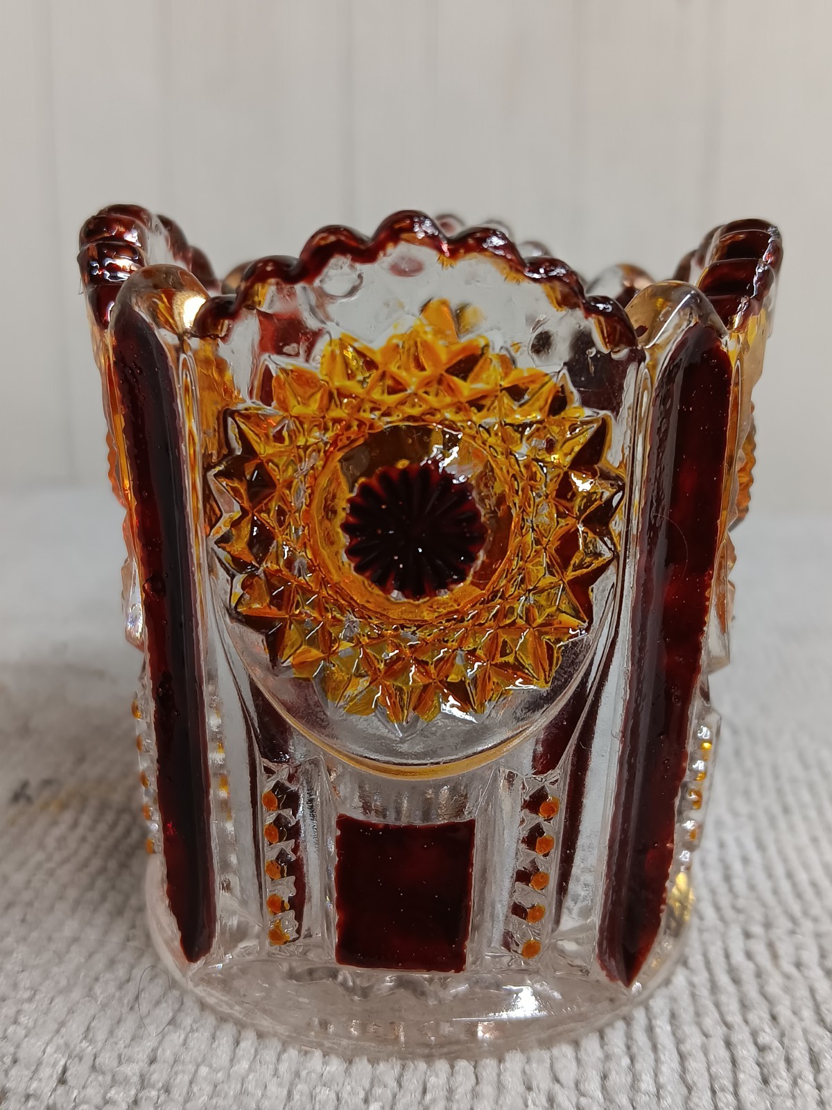 EAPG Toothpick Heisey BEADED PANEL & SUNBURST Decorated