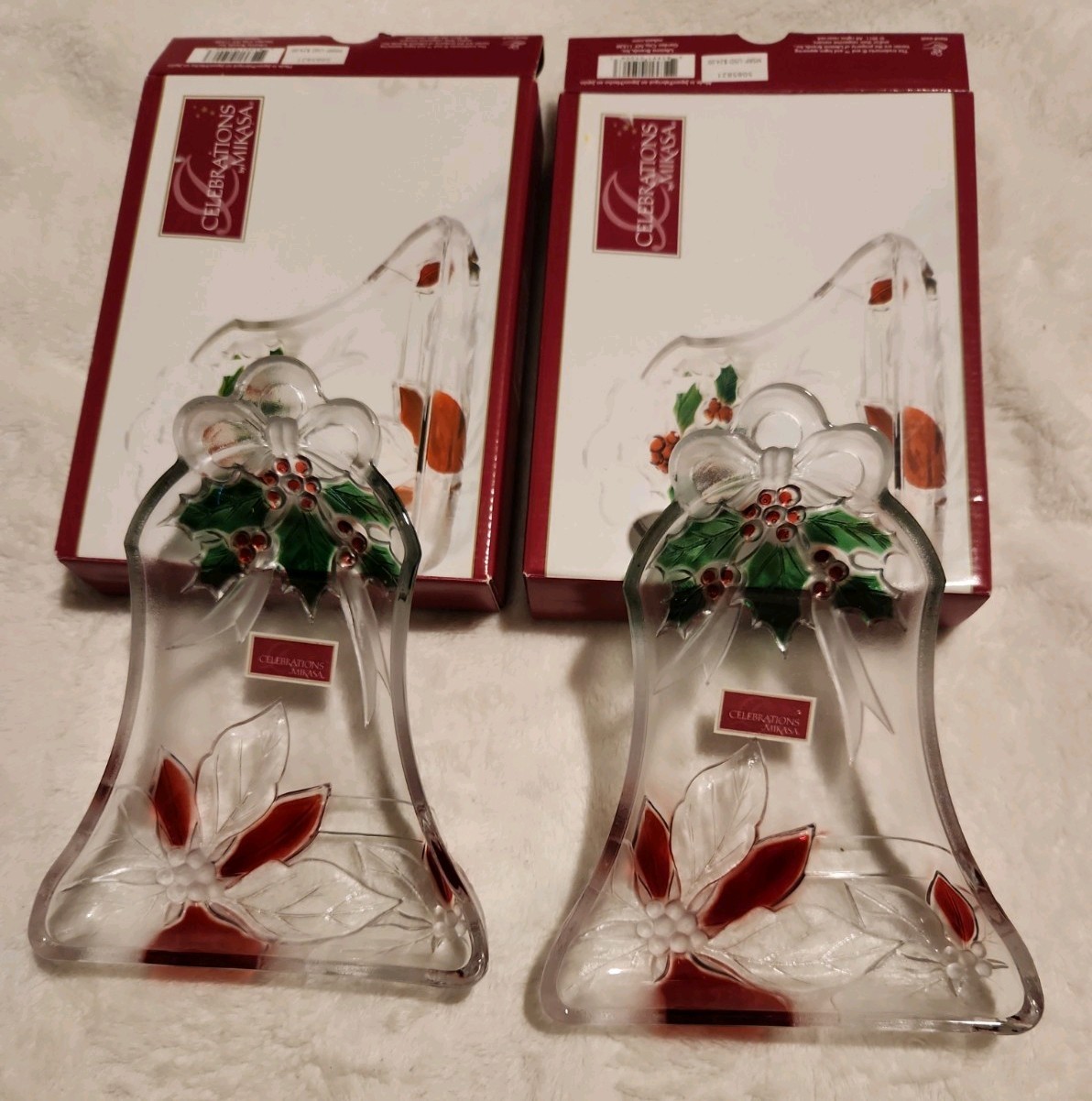 Lot Of 2 Mikasa Celebrations Holiday Bell Dishes 7.5\
