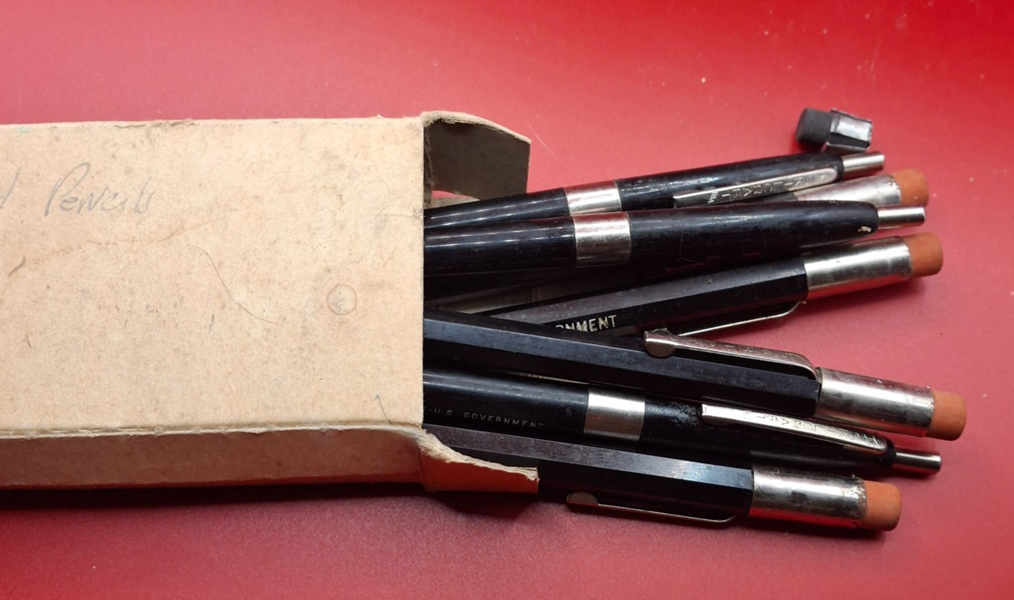 Scripto US Government Mechanical Pencils Pens Lot of 7 Vintage Military Office Scripto US Government Mechanical Pencils Pens Lot of 7 Vintage Military Office