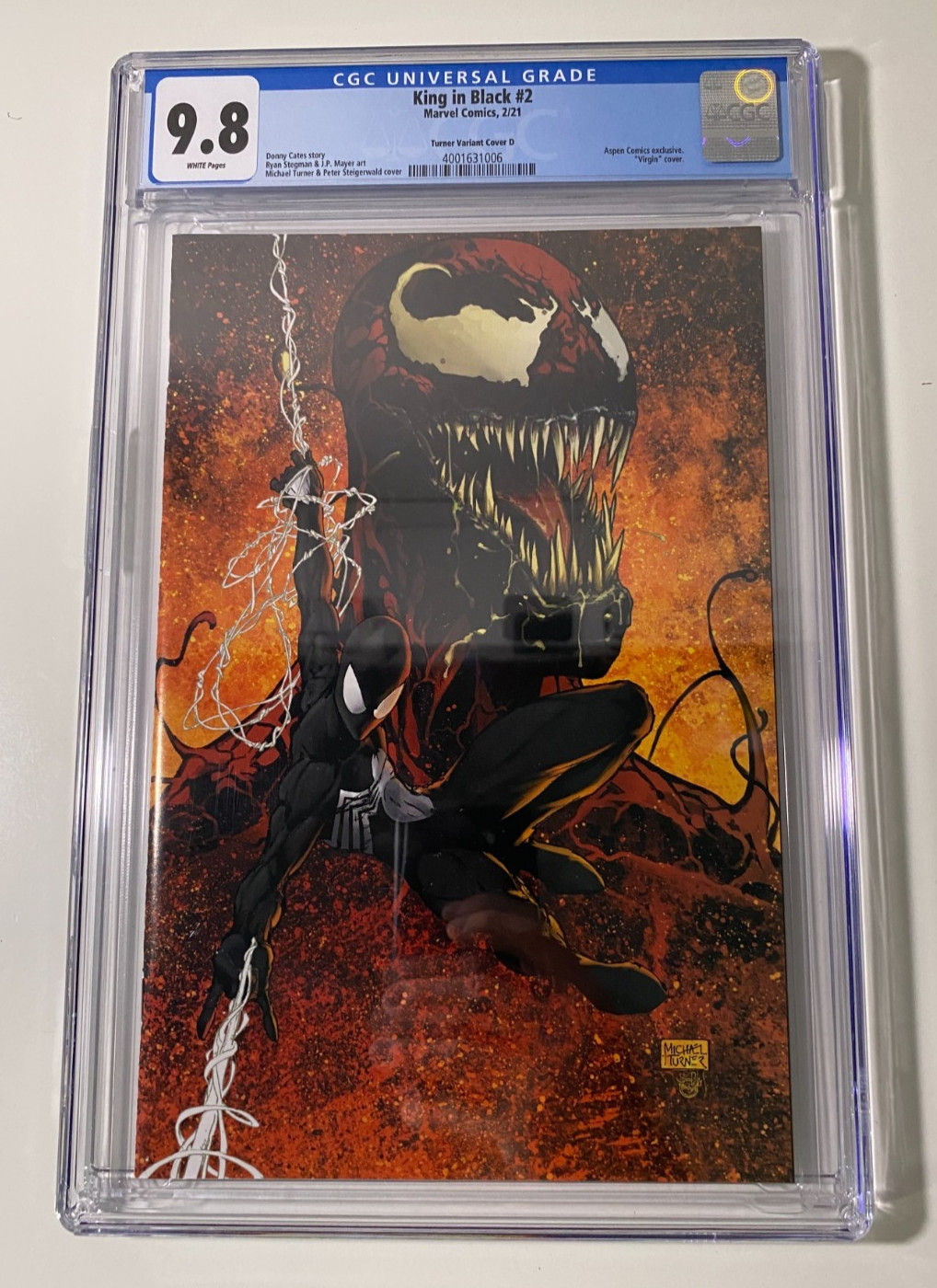 MARVEL KING IN BLACK # 2 CGC 9.8 MINT 2021 TURNER Carnage VARIANT COVER D GEM MARVEL KING IN BLACK # 2 CGC 9.8 MINT 2021 TURNER Carnage VARIANT COVER D GEM