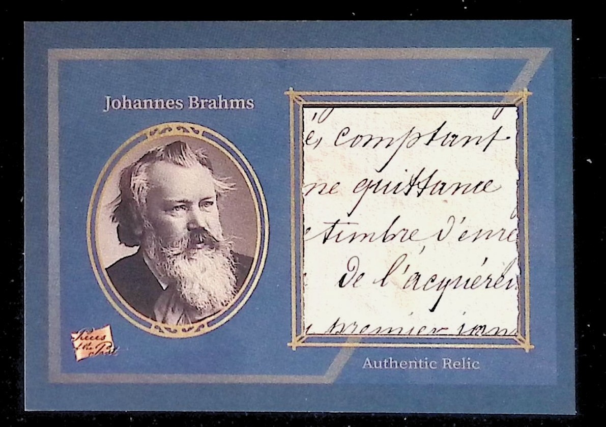 Johannes Brahms 2025 Pieces of the Past Written Relic Card #136