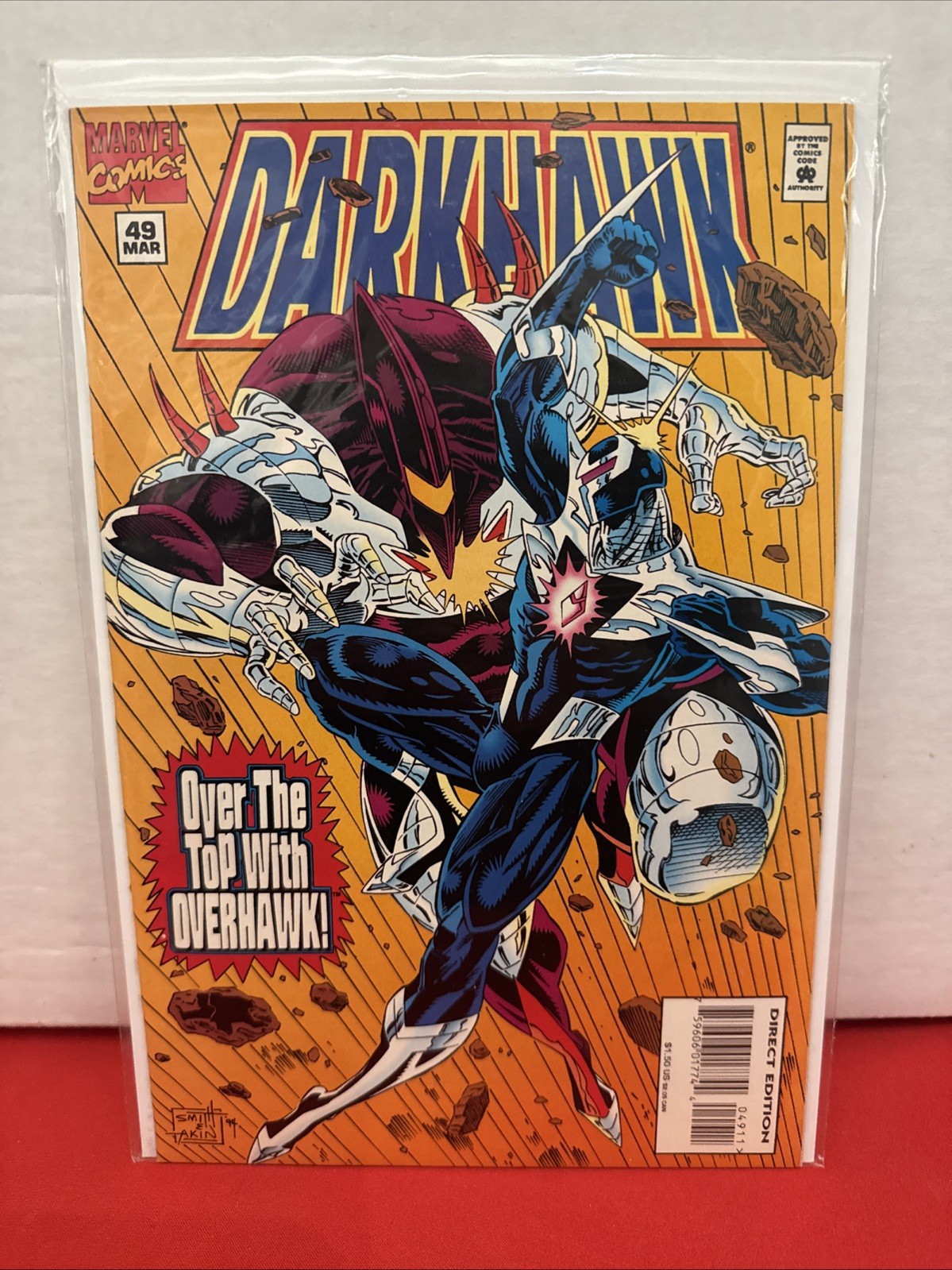 Darkhawk #49 Marvel 1995 1st Full Overhawk Low Print Run Direct Edition