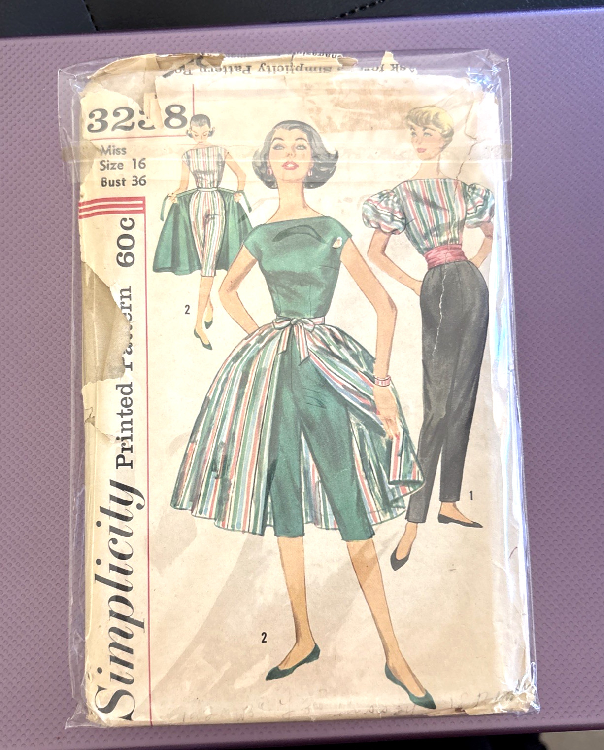 Simplicity 3238 50's Playtime Pattern New FF Sz 16 B36 RARE