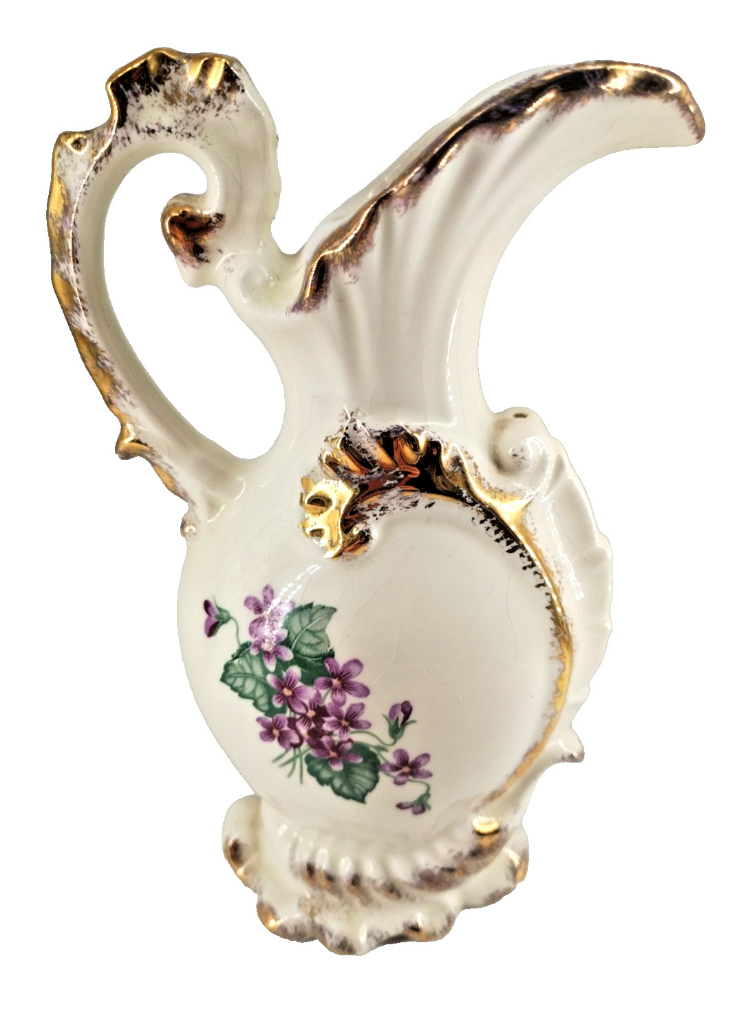 Vtg Hand Painted Von's Ceramics Vase Signed Pitcher 8 Vtg Hand Painted Von's Ceramics Vase Signed Pitcher 8