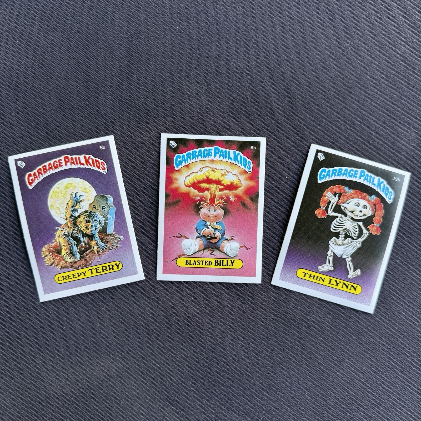 Vintage 1985 GPK Garbage Pail Kids Blasted Billy 8b 1st Series + 2 Others