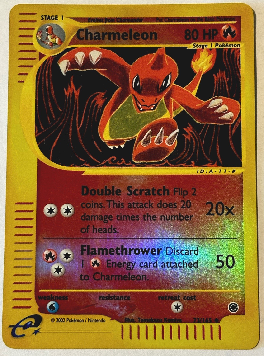 Pokemon Card Charmeleon 🔥 73/165 Expedition REVERSE HOLO ✨ ENG 2002 Mint Pokemon Card Charmeleon 🔥 73/165 Expedition REVERSE HOLO ✨ ENG 2002 Mint