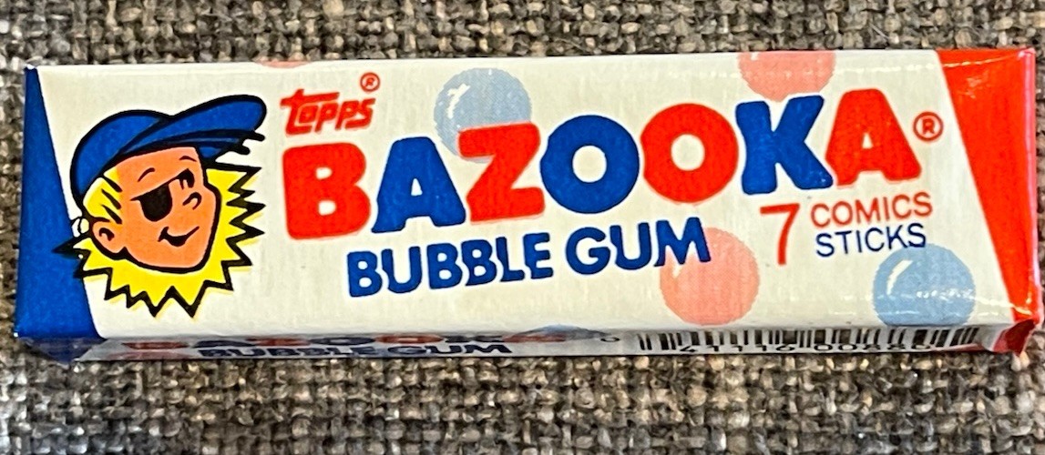 Vintage 1984 TOPPS BAZOOKA BUBBLE GUM 7-Stick Pack  Sealed  New Old Stock