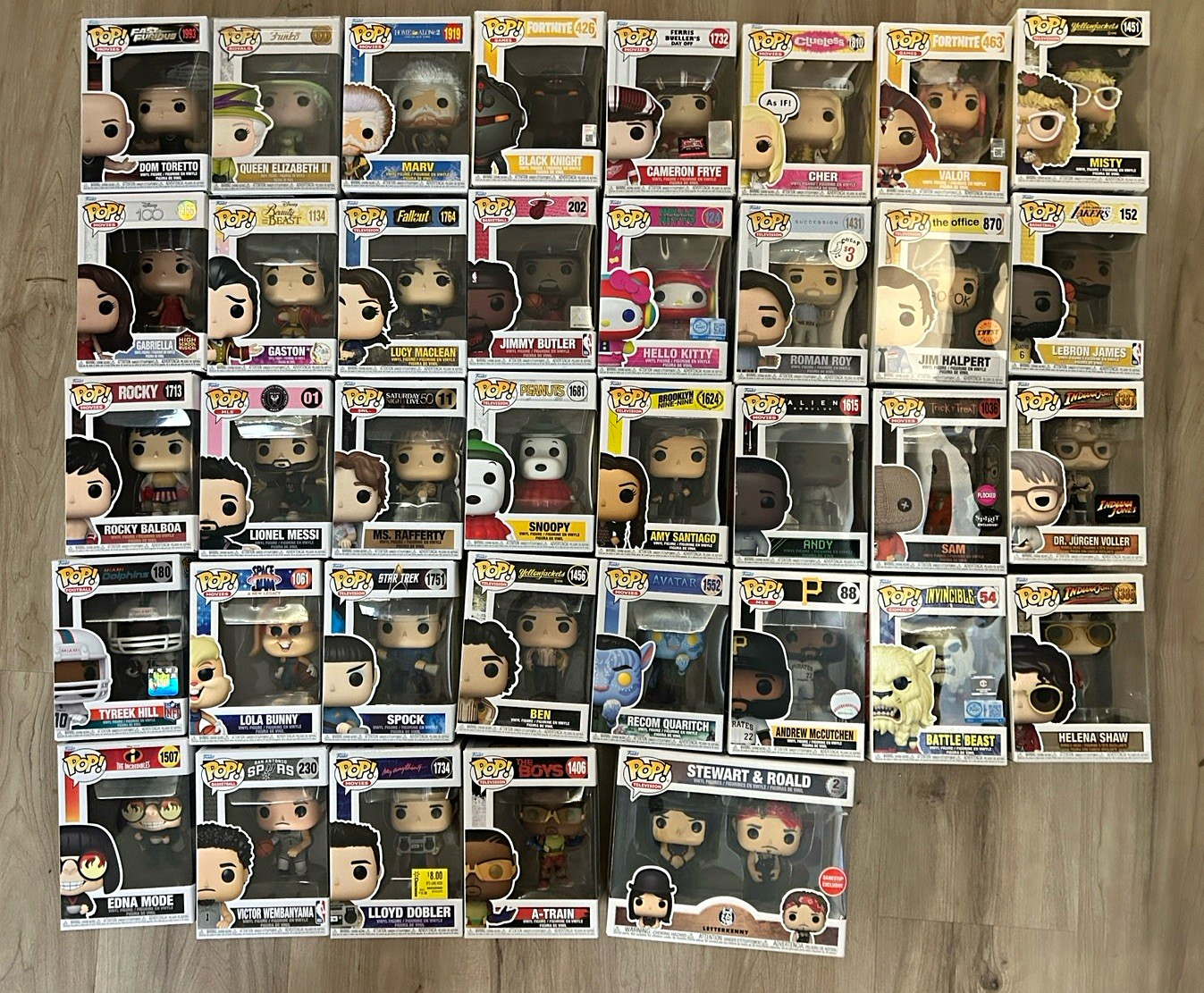 Funko Pop HUGE mixed lot NBA DISNEY FORTNITE SITCOM lot