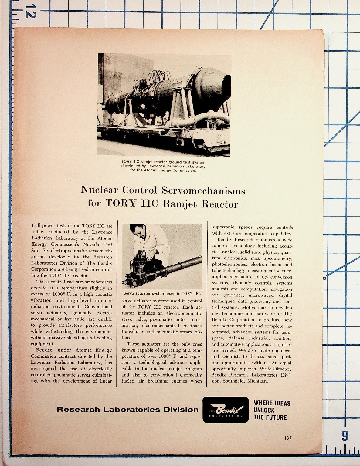 Nuclear Reactor Servomechanisms Bendix Atomic Energy Commission Vintage Article Nuclear Reactor Servomechanisms Bendix Atomic Energy Commission Vintage Article