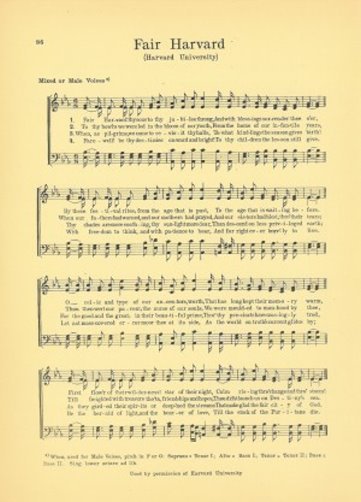 HARVARD UNIVERSITY Original School Song Sheet c1927 \