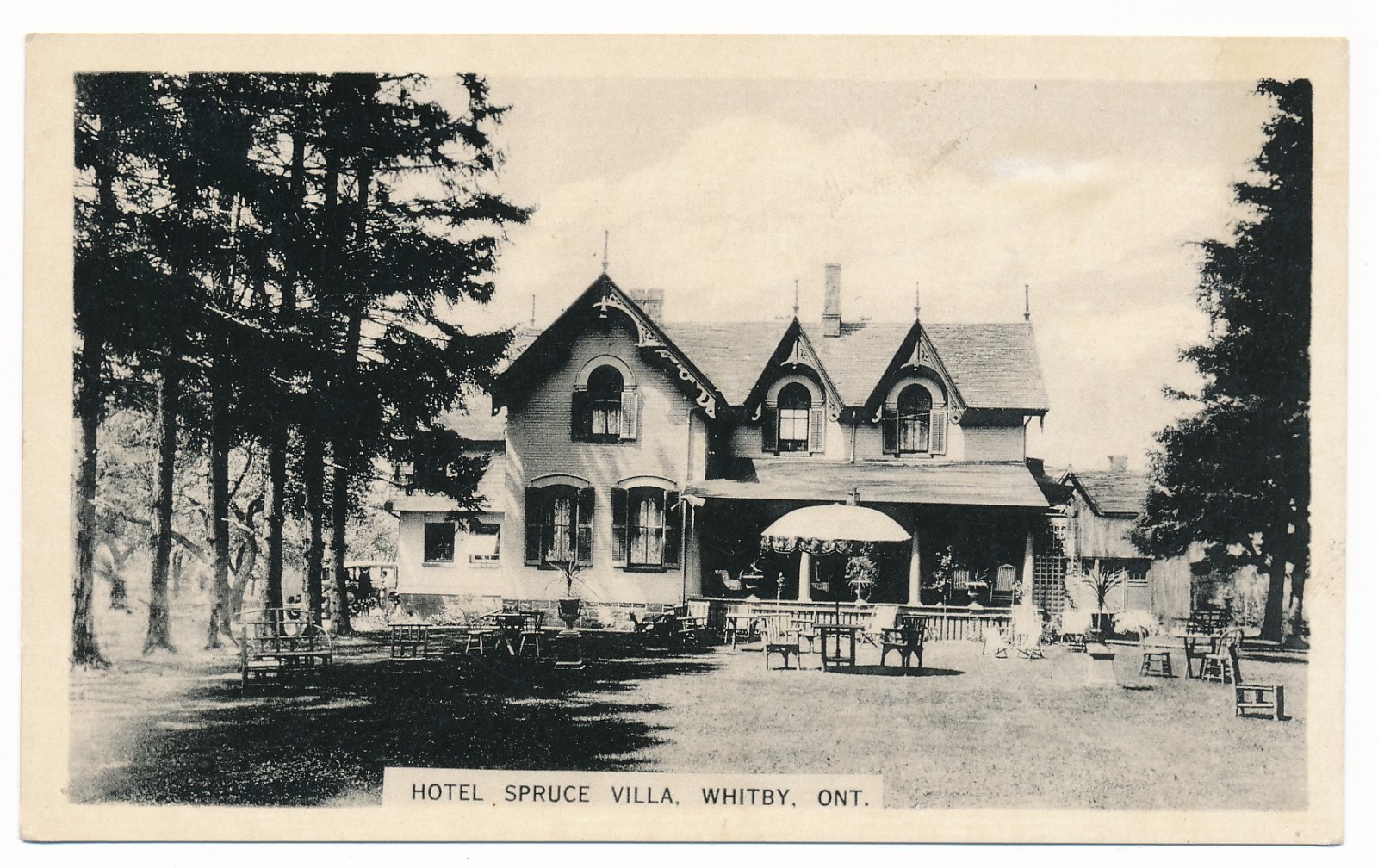 Spruce Villa Hotel Whitby Ontario ON 734 Dundas Street W. Bulman Bros. Postcard