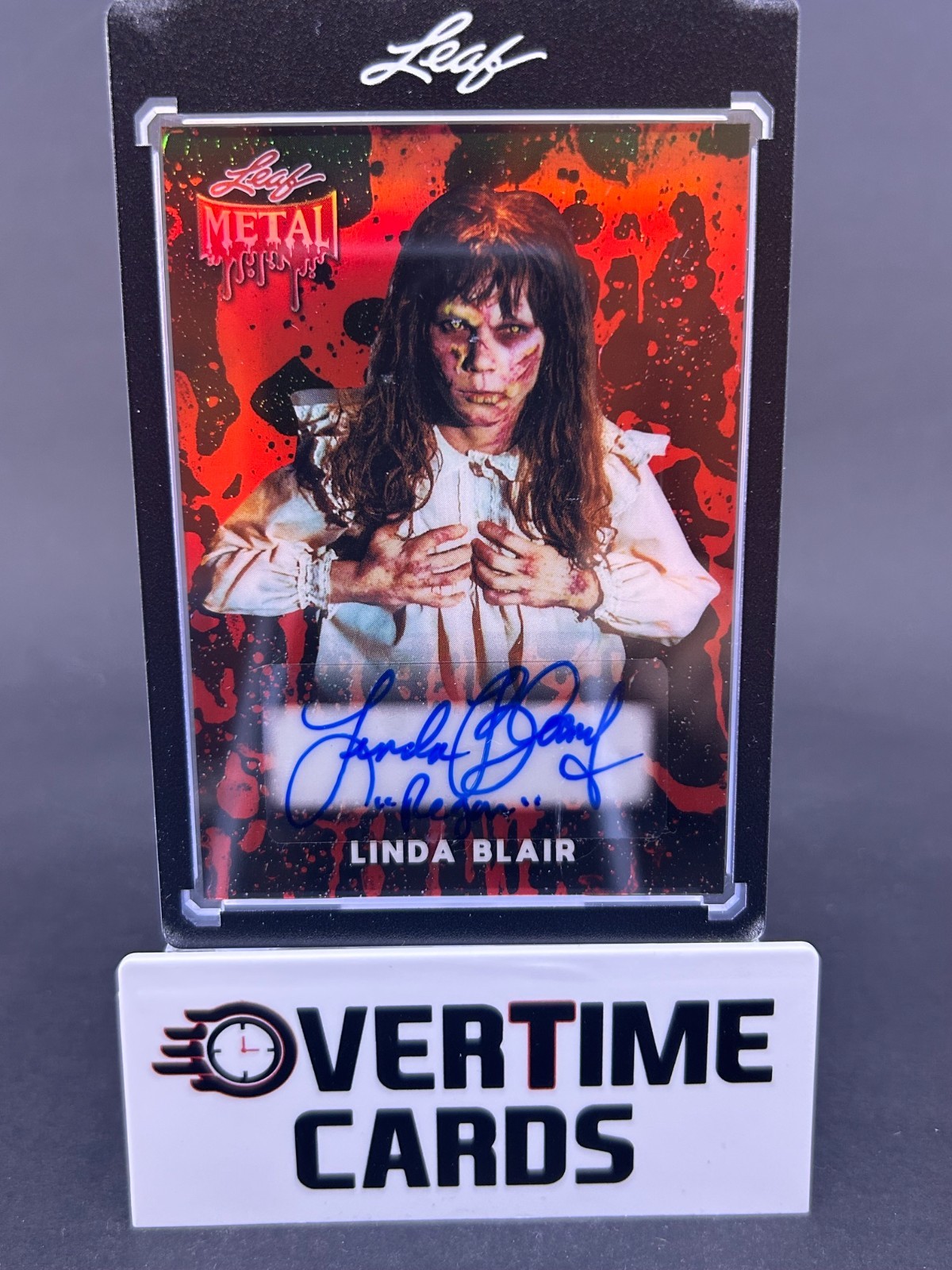 2026 Leaf Metal Halloween Linda Blair Blood Prismatic Base Autograph /2