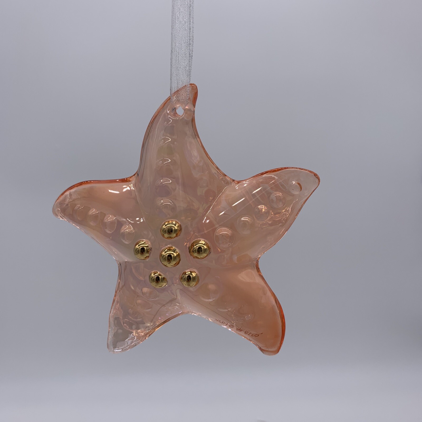 2019 Hallmark Keepsake Stunning Starfish Glass Ornament NIB