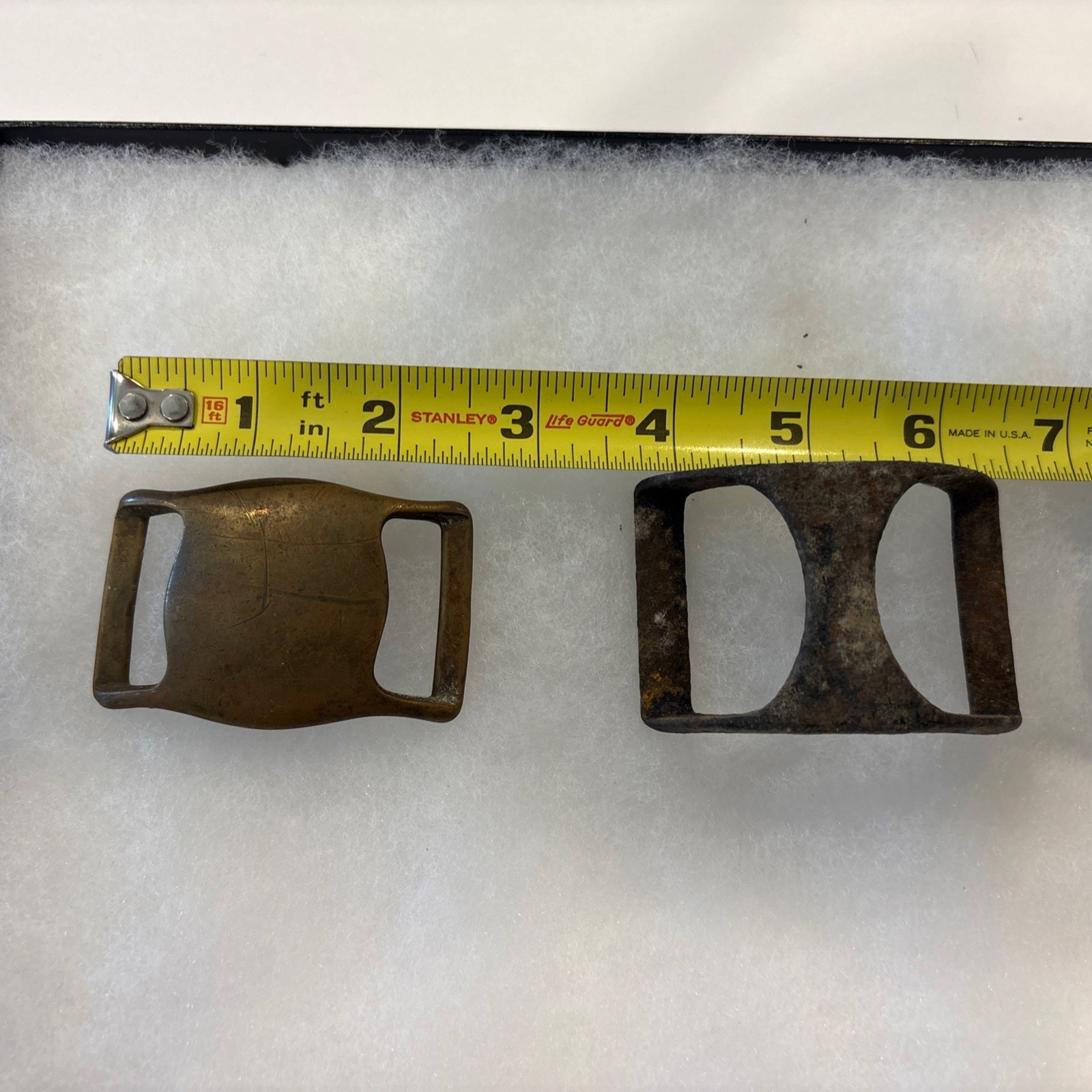 ANTIQUE EARLY BRASS CIVIL WAR ERA HEAVY BELT BUCKLE MILITARY 2-1/2” Lot Of 2