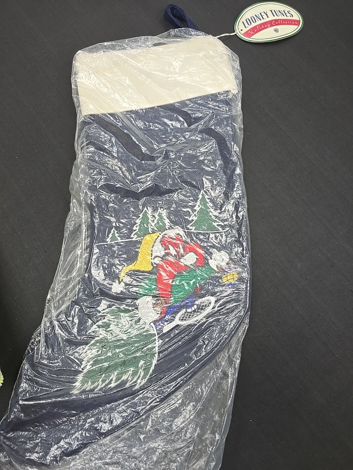 1993 Warner Brothers Yosemite Sam Christmas Stocking  Embroidered Felt