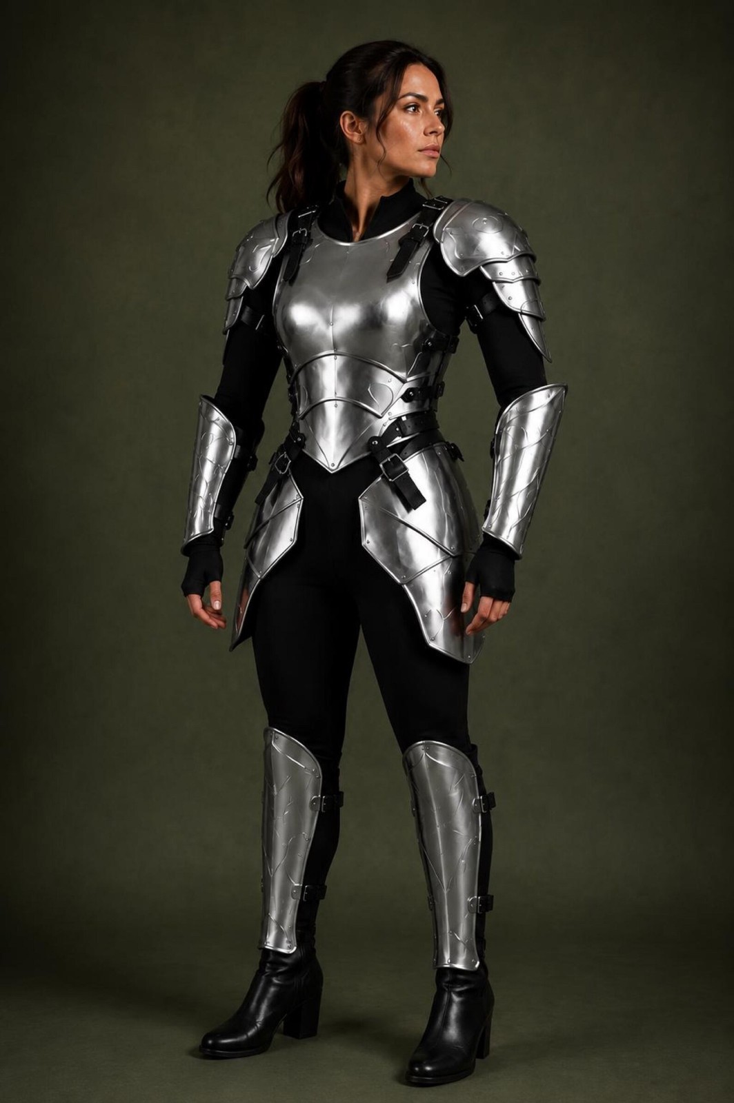 Medieval Lady Knight Armor, Female Steel Costume, Battle Queen Suit For Cosplay