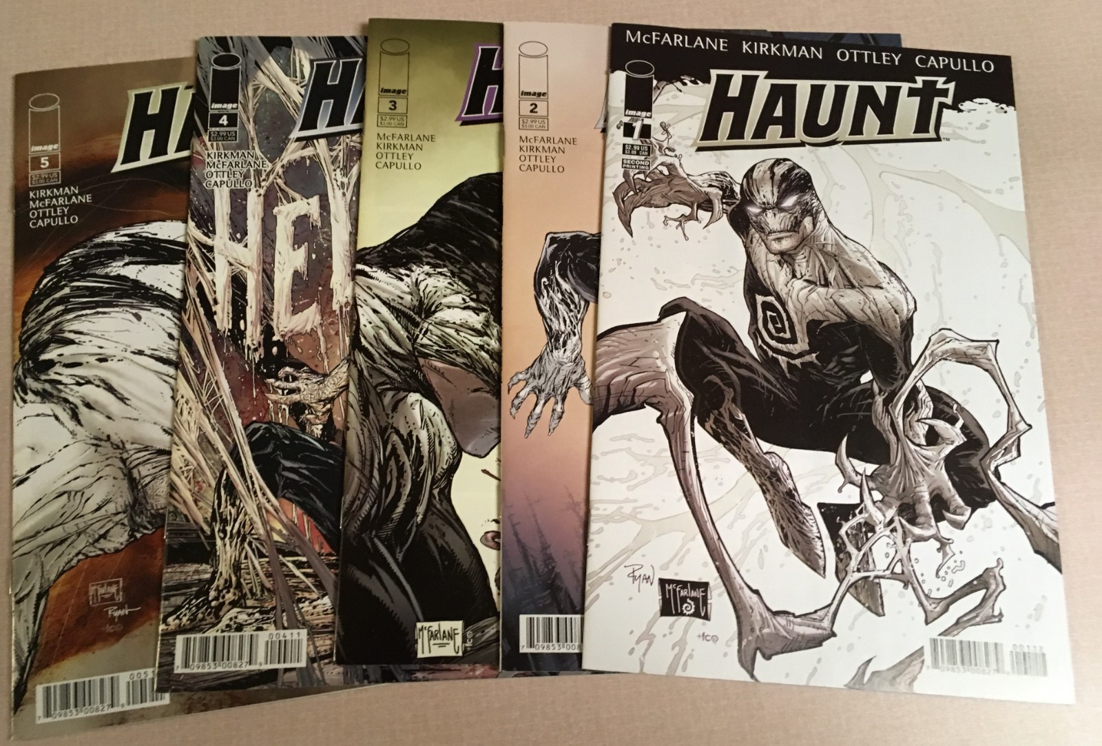 Haunt 1 (2nd prnt) - 5 (1st prnts) Kirkman & McFarlane plus cvrs 1st app HG Haunt 1 (2nd prnt) - 5 (1st prnts) Kirkman & McFarlane plus cvrs 1st app HG