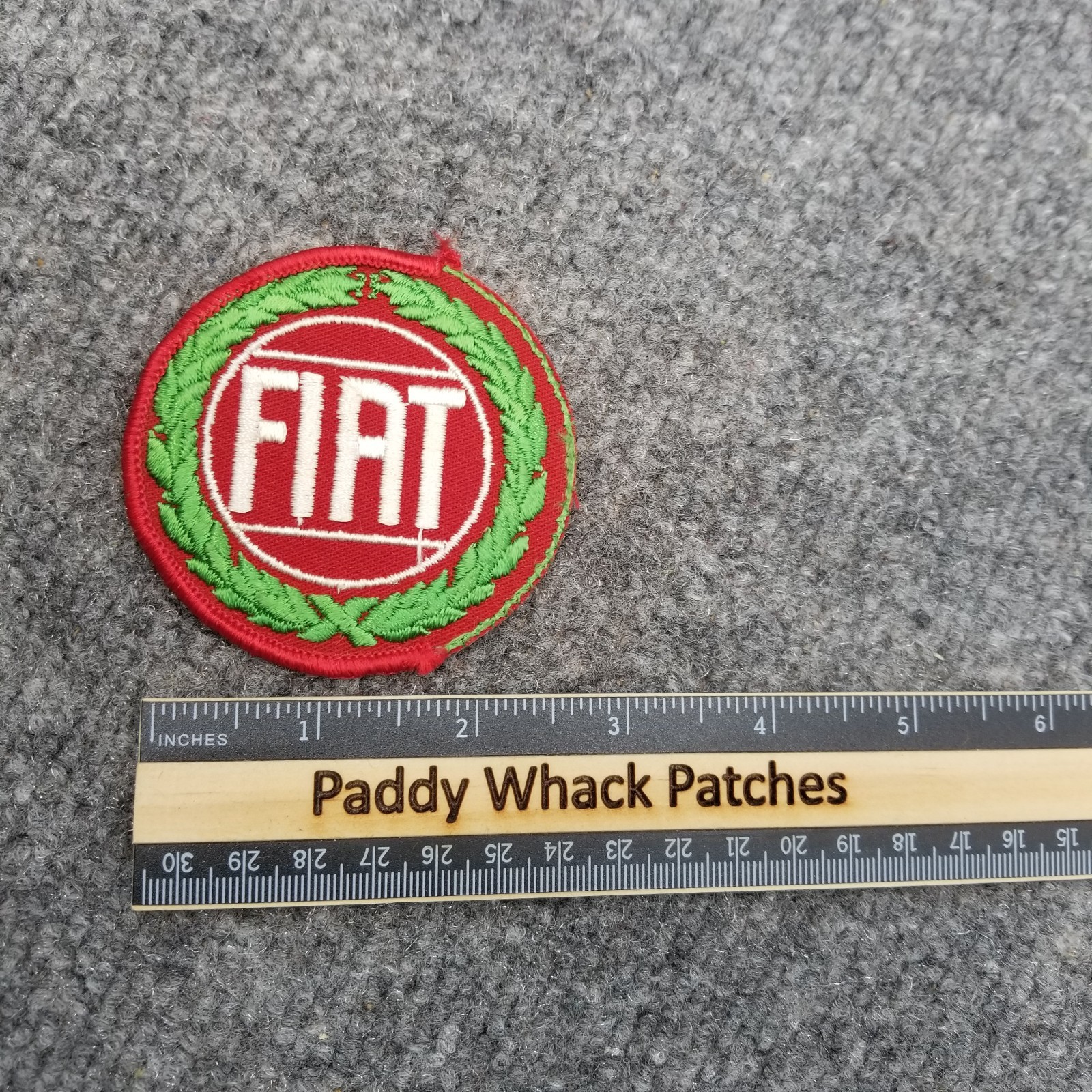 Vintage Fiat Patch Car Auto Automobile Red Green 70s 80s Z8