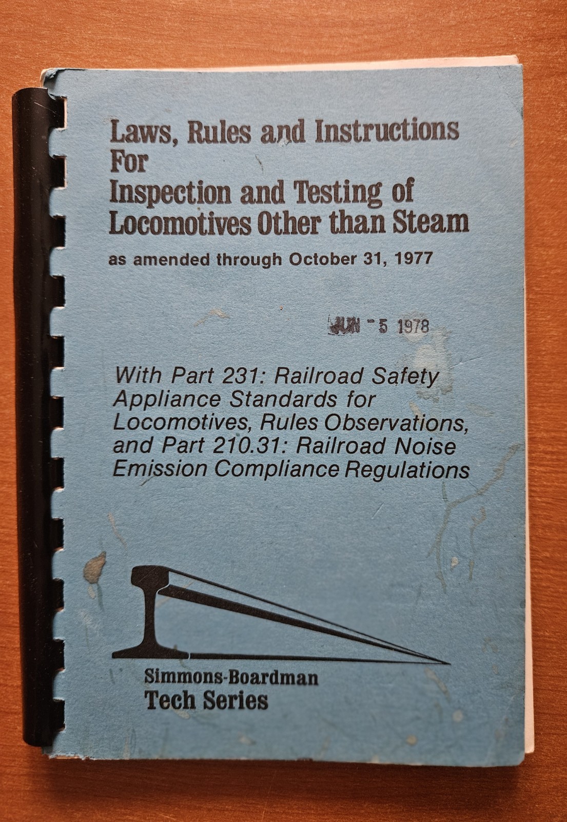 Laws, Rules & Instructions Fir Inspection & Testing Of Locomotives Other Than...