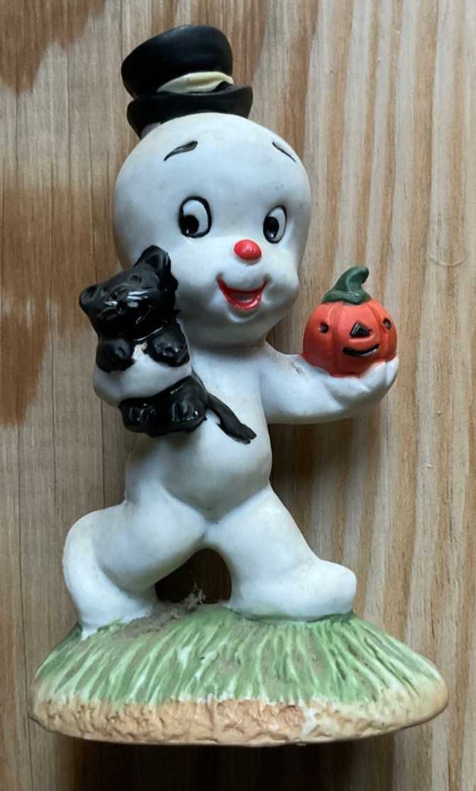 Vtg Casper Friendly Ghost Red Nose Cat Pumpkin Figurine - LEGO Taiwan  Halloween