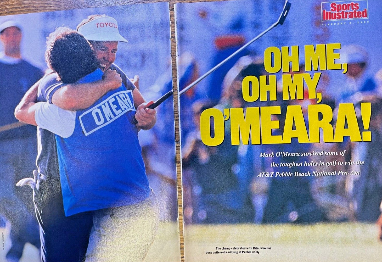 1989 Pro Golfer Mark O'Meara illustrated