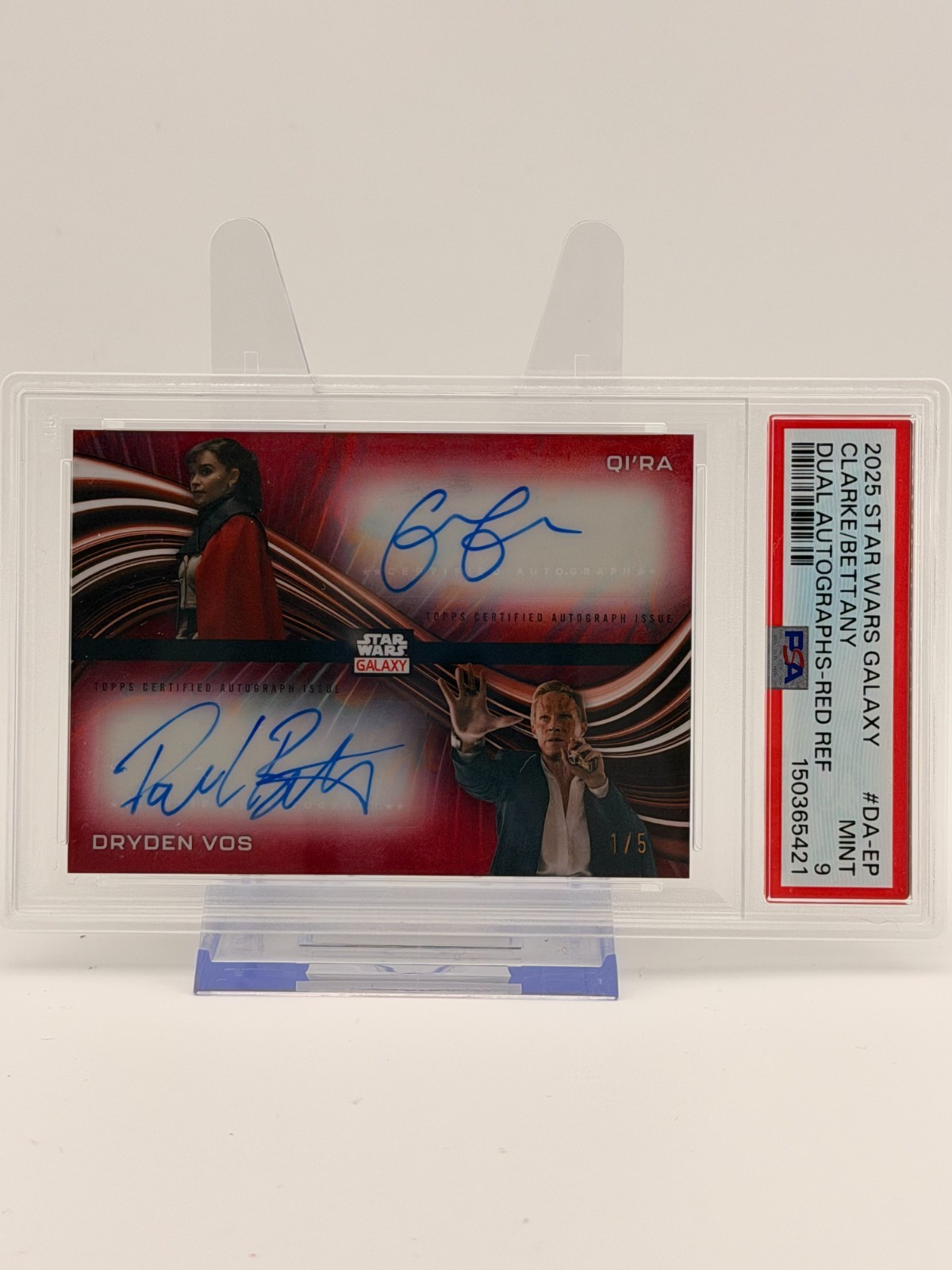 ALPHA 2025 Star Wars Chrome Galaxy Dual Auto Emilia Clarke Paul Bettany Red 1/5 ALPHA 2025 Star Wars Chrome Galaxy Dual Auto Emilia Clarke Paul Bettany Red 1/5