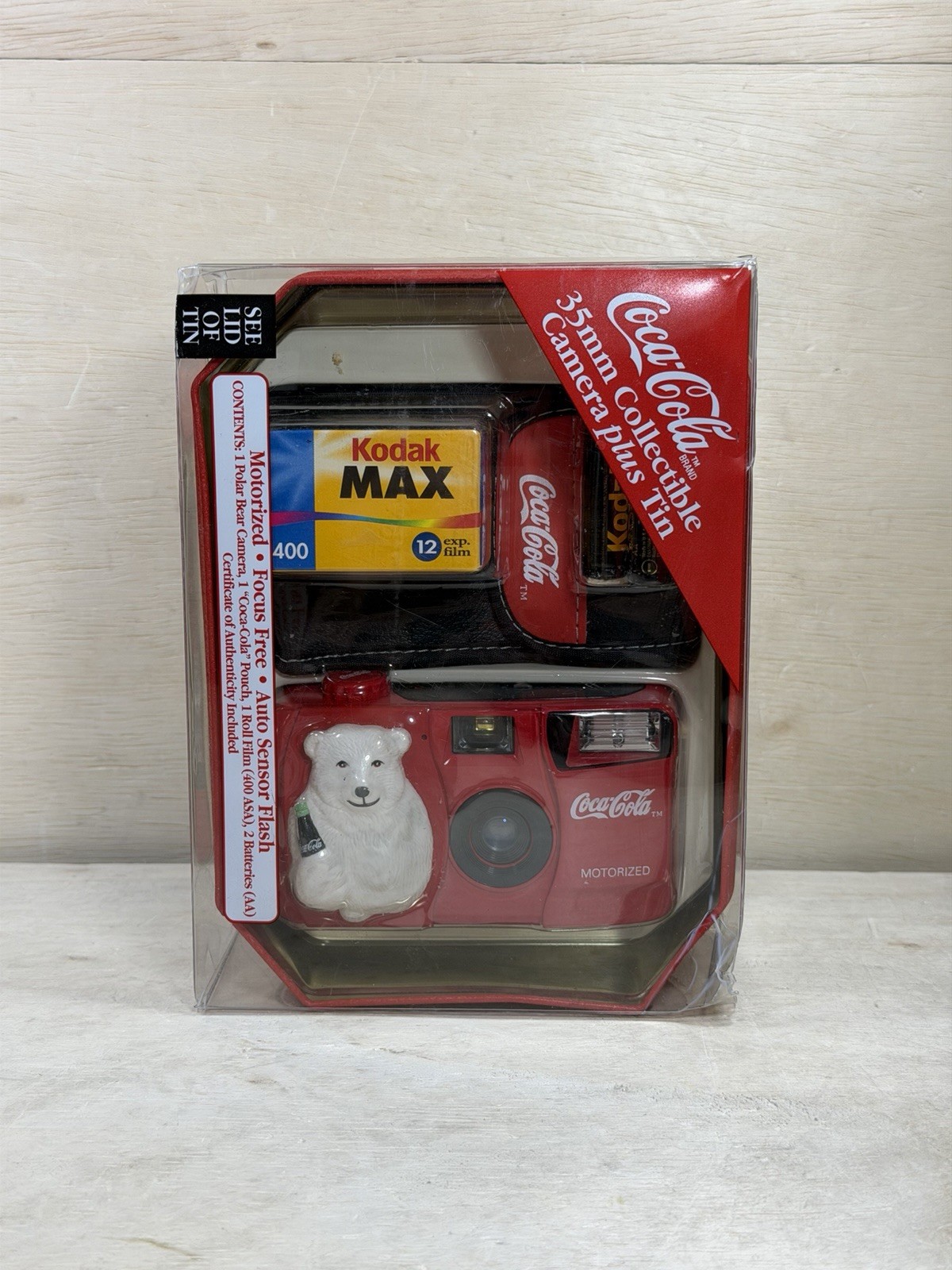 Coca-Cola 35mm Collectible Camera and Tin 1999 Coca Cola Coke #PB35M-09