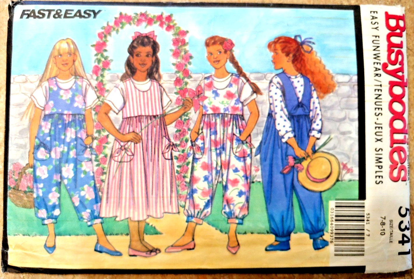 Butterick Busybodies Easy Funwear Leg Vary 5341 Sz 7 8 10 Girls Jumper Jumpsuit Butterick Busybodies Easy Funwear Leg Vary 5341 Sz 7 8 10 Girls Jumper Jumpsuit
