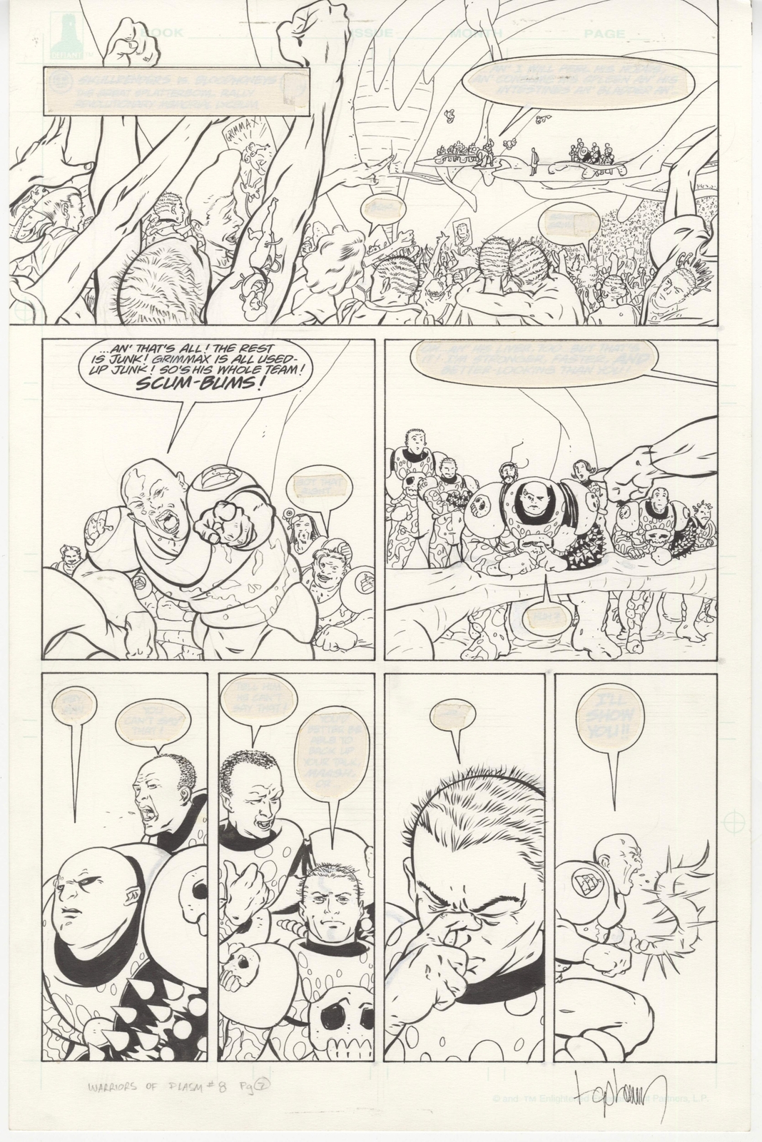 Warriors of Plasm #8 pg 7 Original Comic Art by David Lapham
