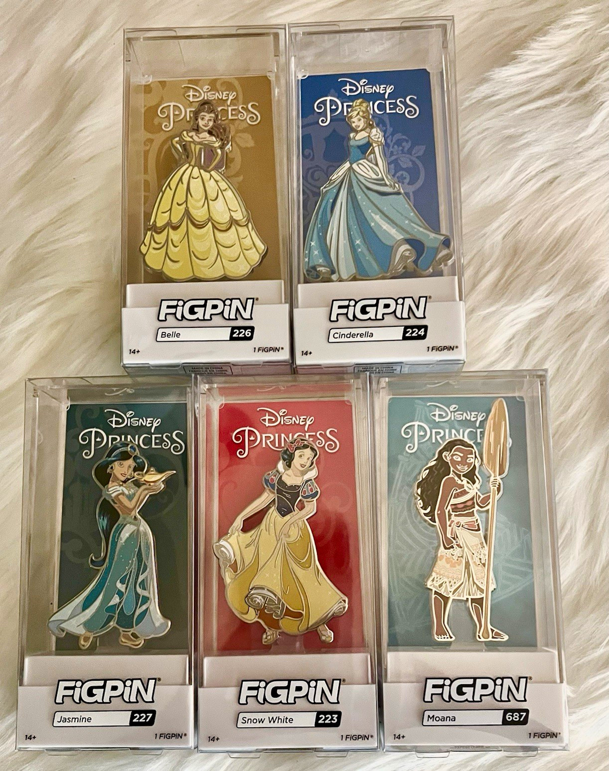 Disney Licensed FiGPiN Set of 5 Princesses Enamel Pin Set - 3” JUMBO Disney Licensed FiGPiN Set of 5 Princesses Enamel Pin Set - 3” JUMBO