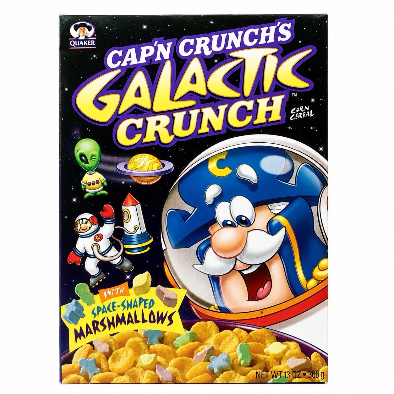 ULTRA RARE 2001 Quaker Cap'n Crunch Galactic Crunch Cereal Box SEALED