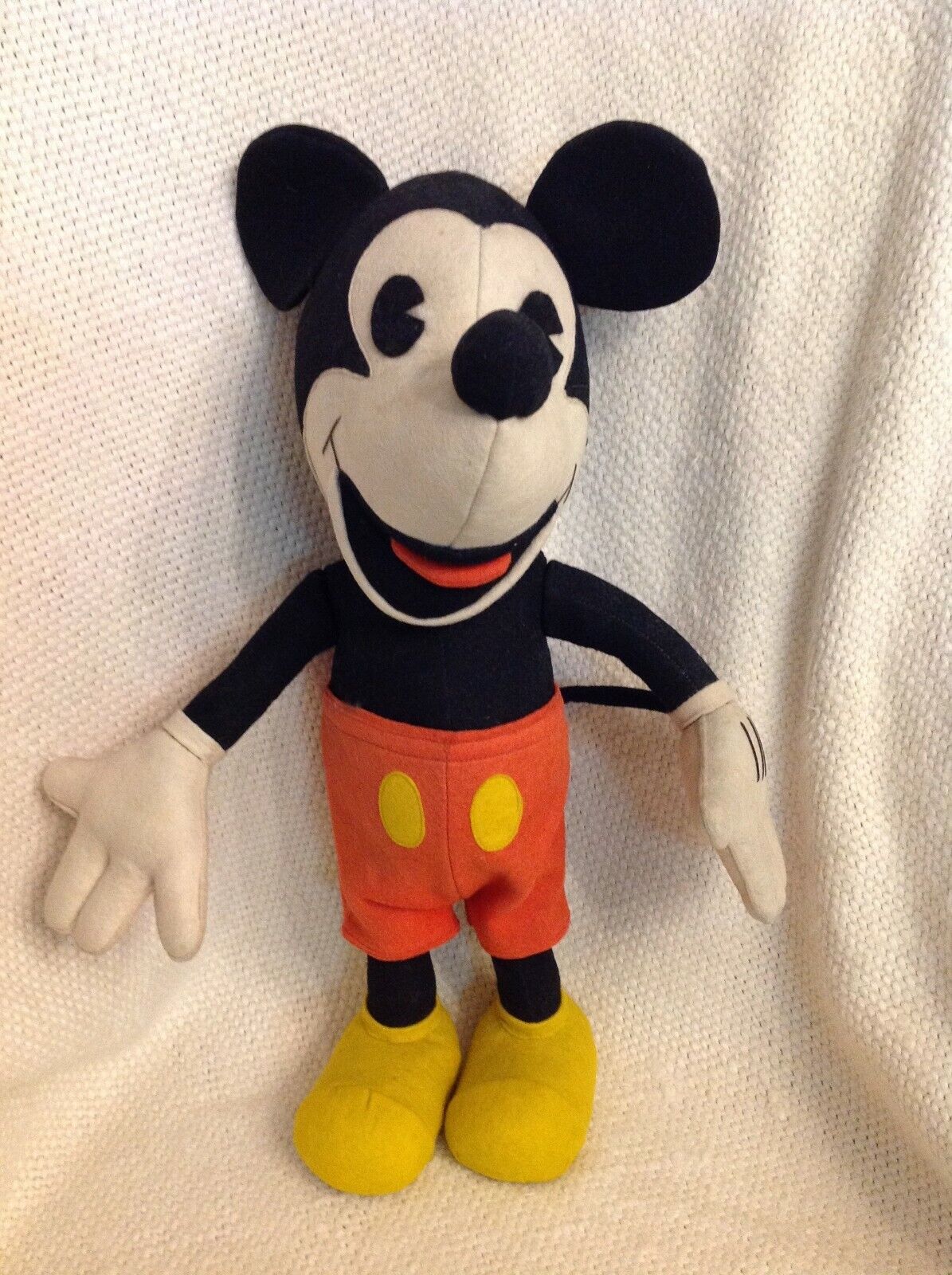 Scarce Vintage Walt Disney Italy Lenci Mickey Mouse Felt Cloth Doll L@@@K