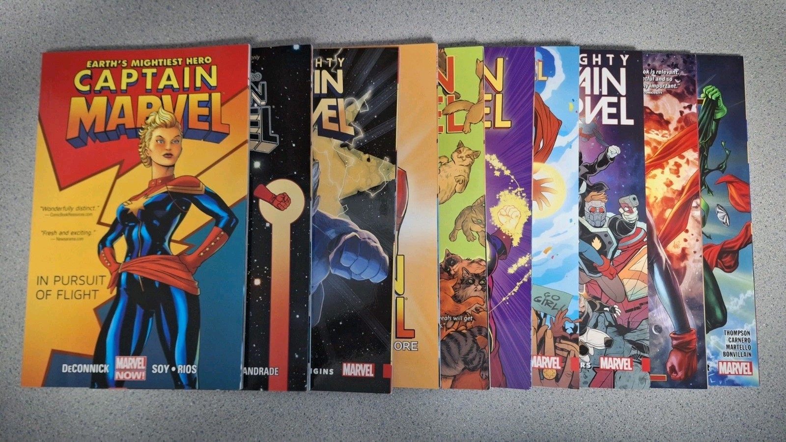 Captain Marvel Huge Complete Set TPB Lot Of 10 (2012, 2014, Life Of, Mighty) Captain Marvel Huge Complete Set TPB Lot Of 10 (2012, 2014, Life Of, Mighty)