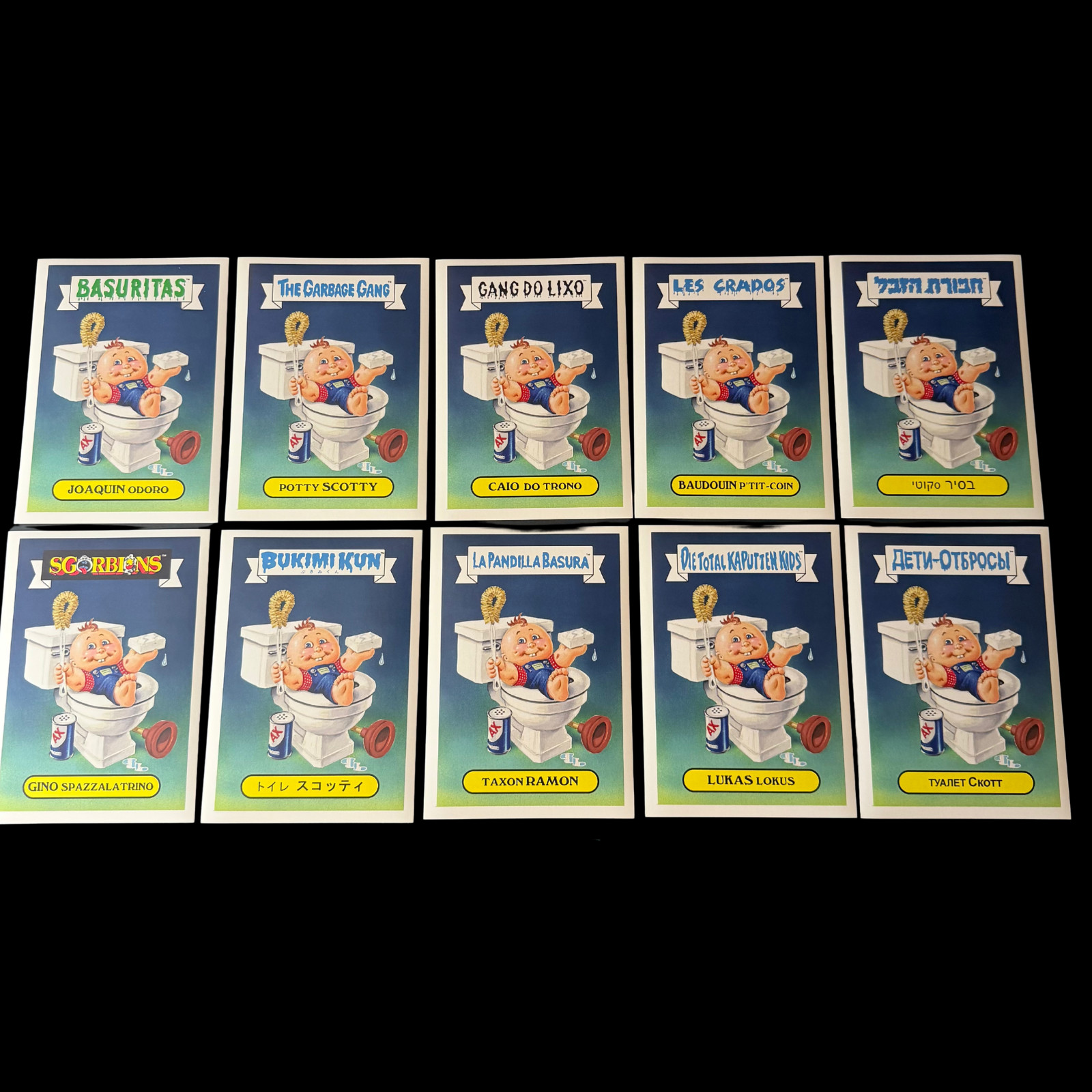 GARBAGE PAIL KIDS 30TH ANNIVERSARY FOREIGN LEGION POTTY SCOTTY SDCC SET /400