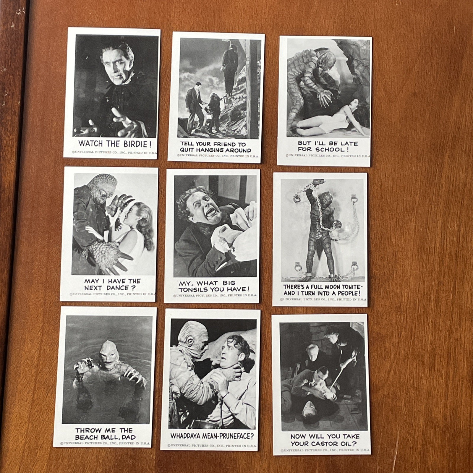 1961 Leaf Spook Stories Lot Of 9 Cards