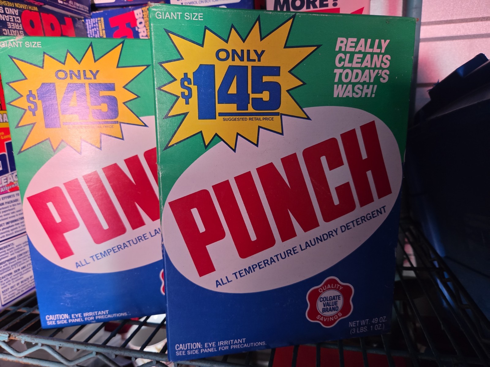 VTG Colgate PUNCH Laundry Detergent Soap 49 Oz Old Stock RARE  Giant Size