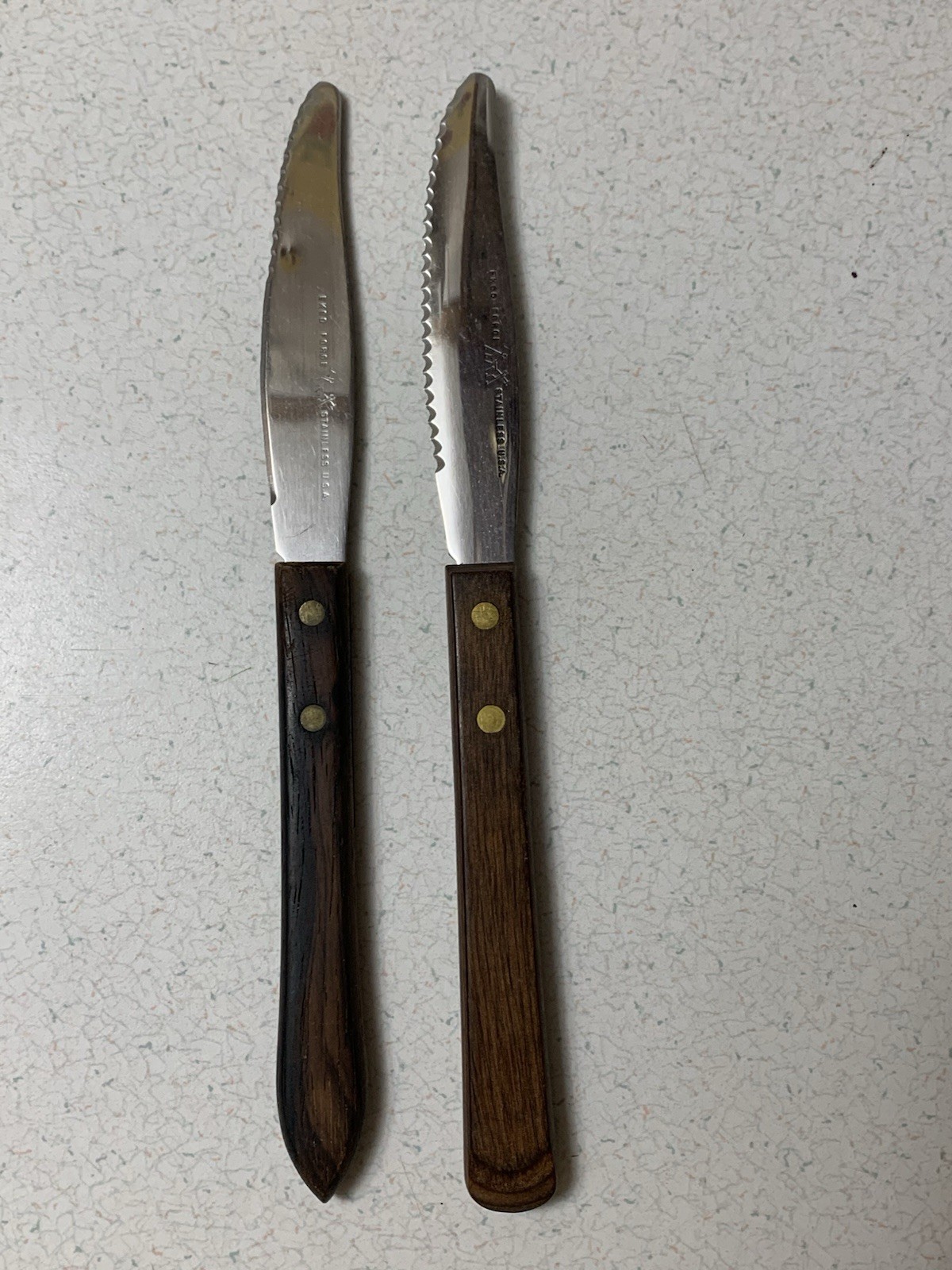 Ekco Forge Stainless USA Knife Lot of 2 Knives Gorgeous Set Ekco Forge Stainless USA Knife Lot of 2 Knives Gorgeous Set