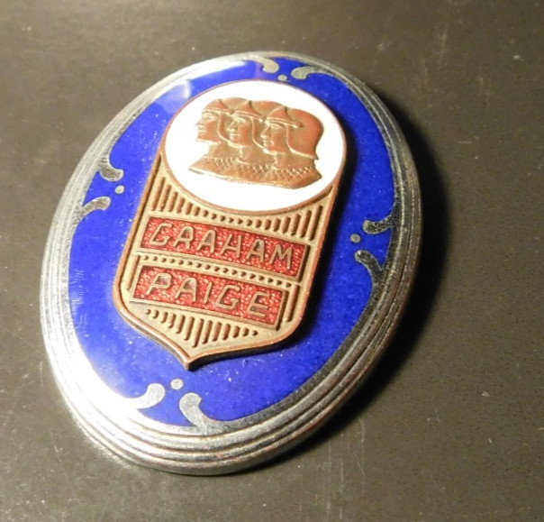 Original Antique 1920s-1930's Graham Paige Automobile Car Radiator Emblem Badge Original Antique 1920s-1930's Graham Paige Automobile Car Radiator Emblem Badge