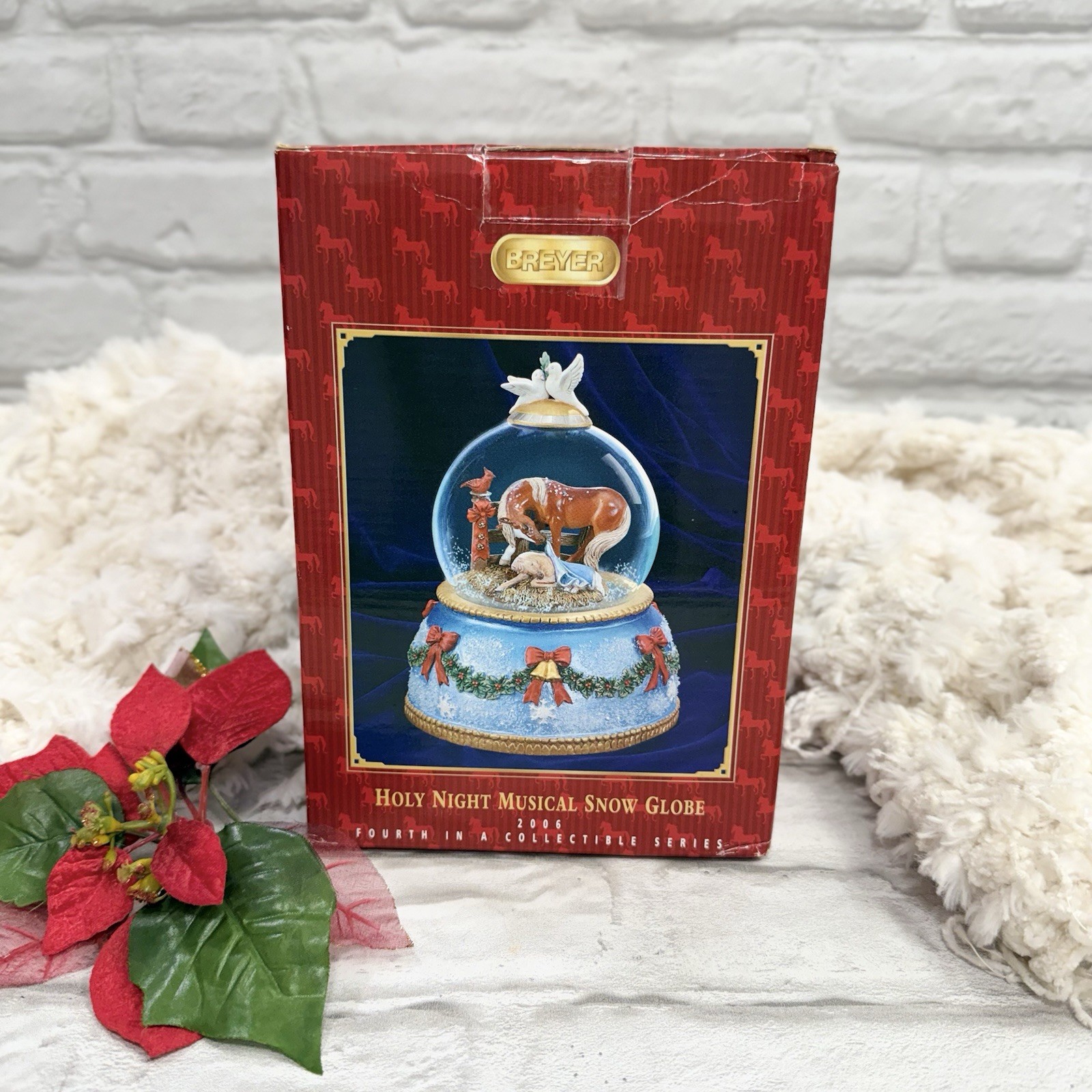 Vtg Breyer Holy Night Holiday Musical Snow Globe ‘06 #4 In Series-Retired 700226 Vtg Breyer Holy Night Holiday Musical Snow Globe ‘06 #4 In Series-Retired 700226