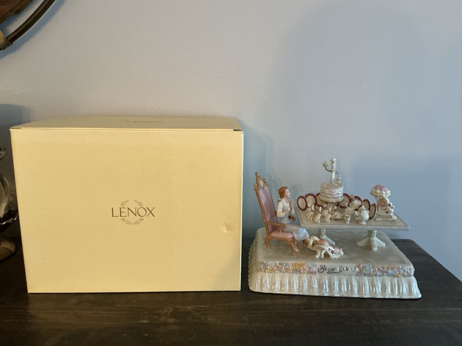 Disney Lenox Presenting Your Dinner Beauty and Beast Figurine
