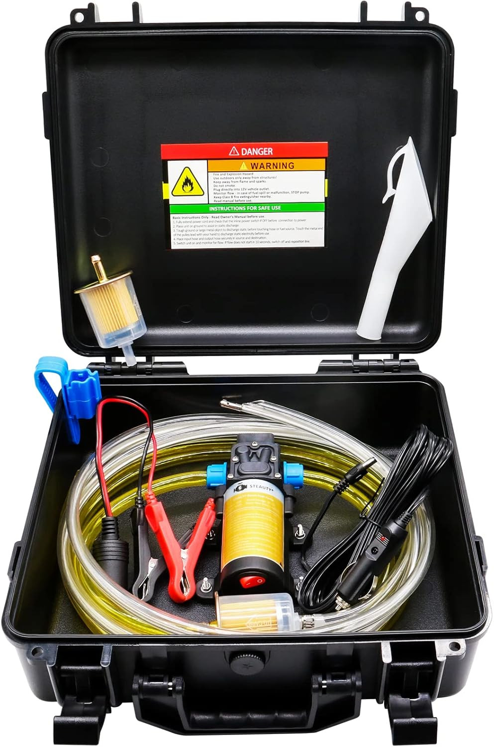 12V Fuel Transfer Pump 85GPH Electric Gasoline Transfer Pump Set 12V Fuel Transfer Pump 85GPH Electric Gasoline Transfer Pump Set